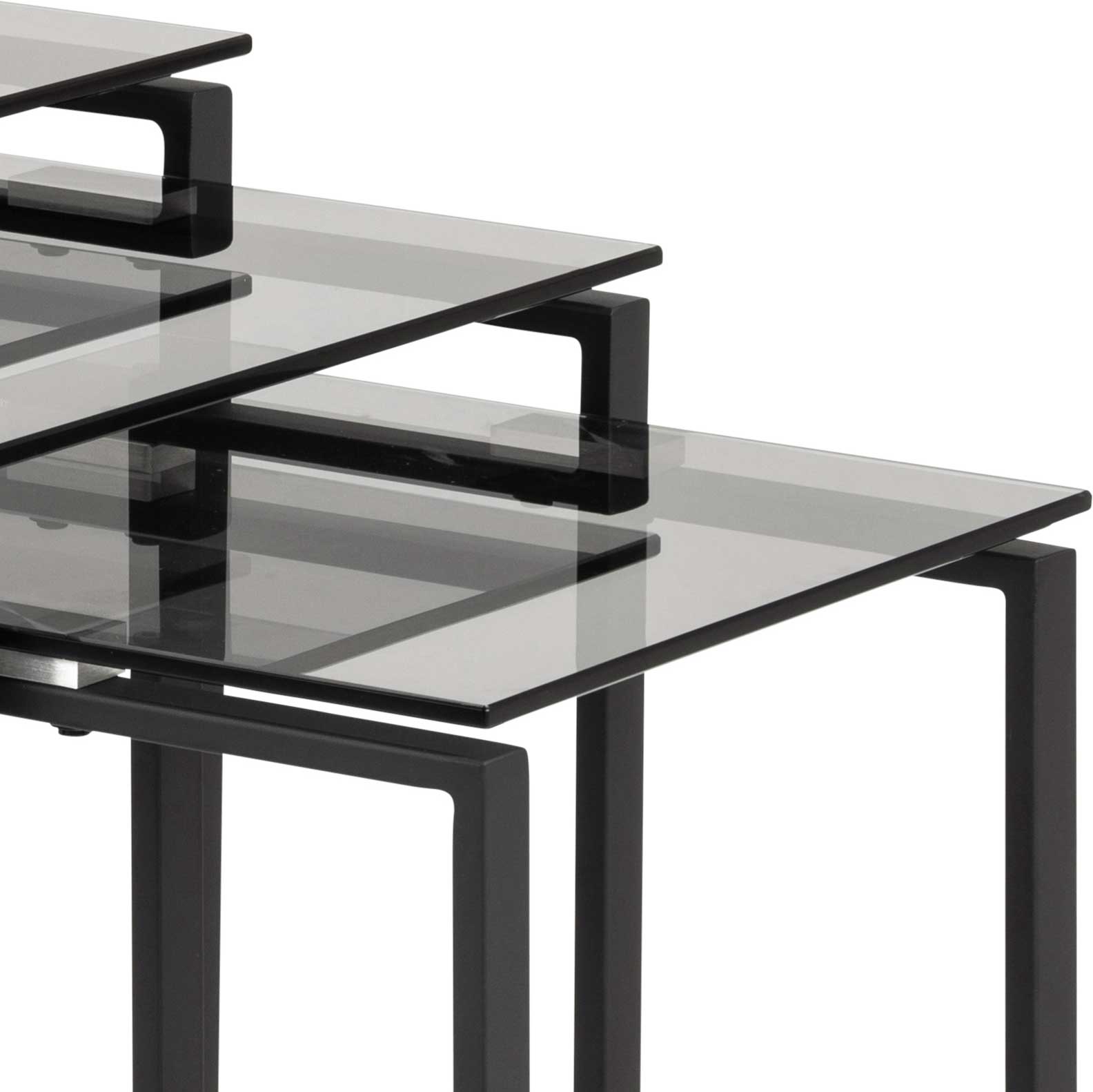 Set de 3 tables d'appoint Nicola - noir - Image 4