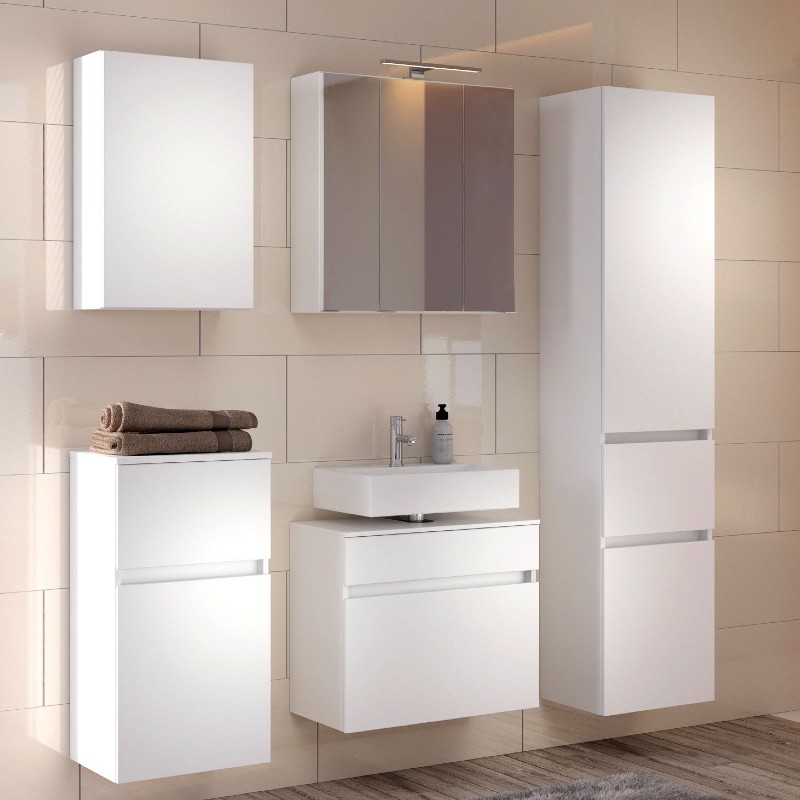 Set meuble lavabo Brama 60cm - blanc - Image 3