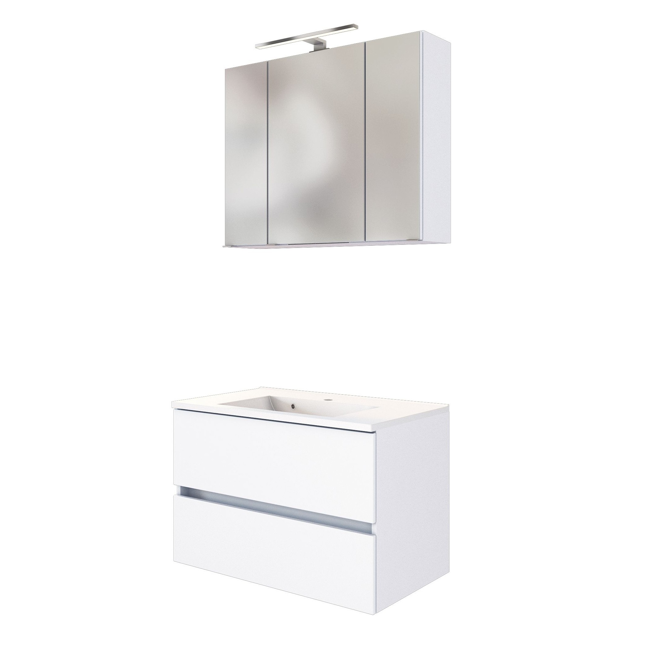 Set meuble lavabo Brama 80cm - blanc - Image 3