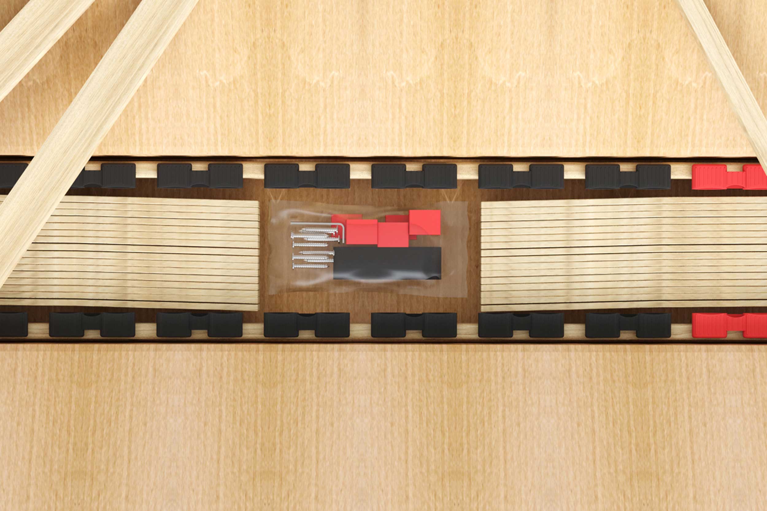 Sommier à lattes fixe Zittaro 70x200 28 lattes - Image 2