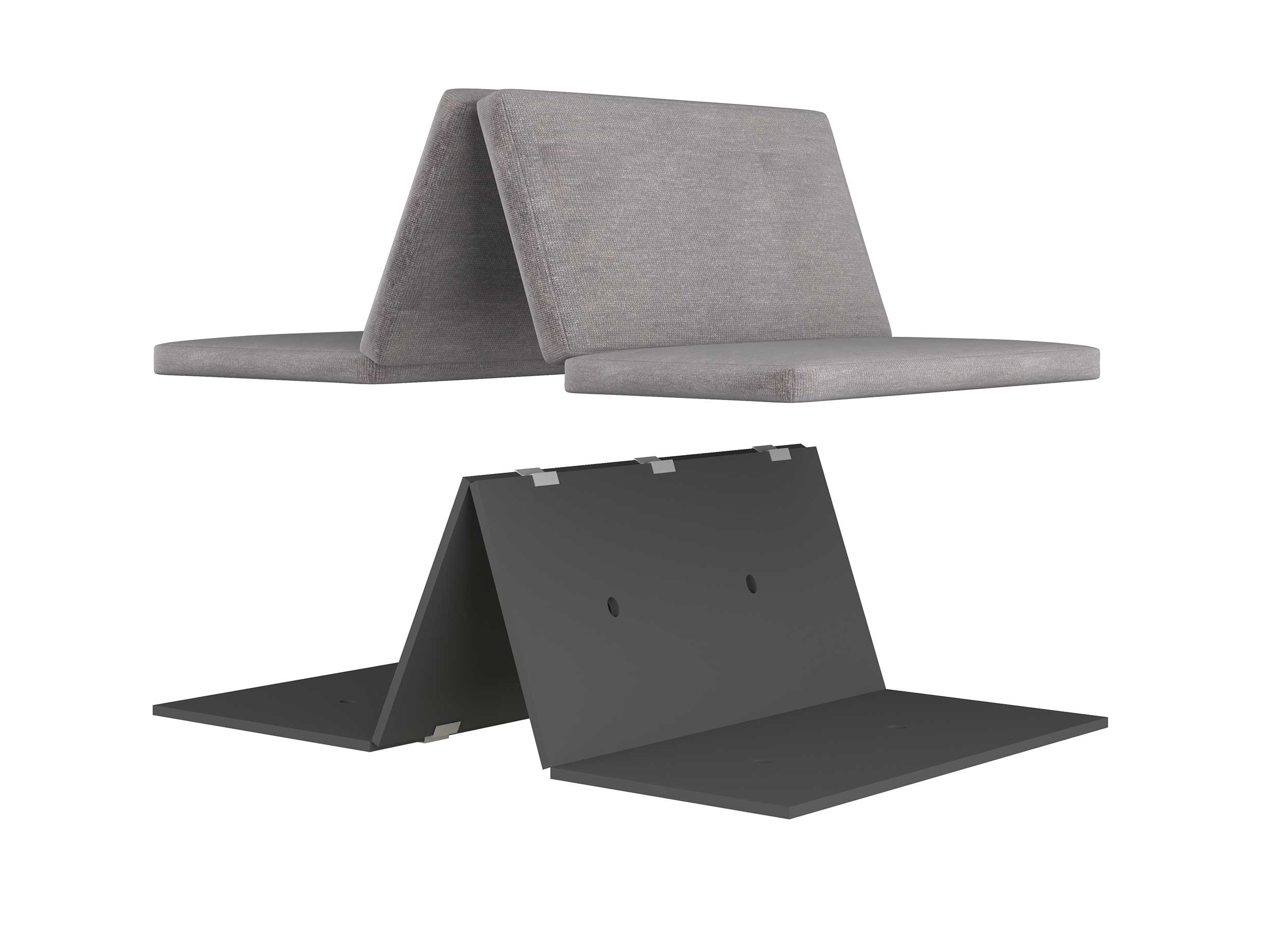 Sommier pliant avec coussin d'assise pour lit mezzanine Graham 90x200cm - Image 10