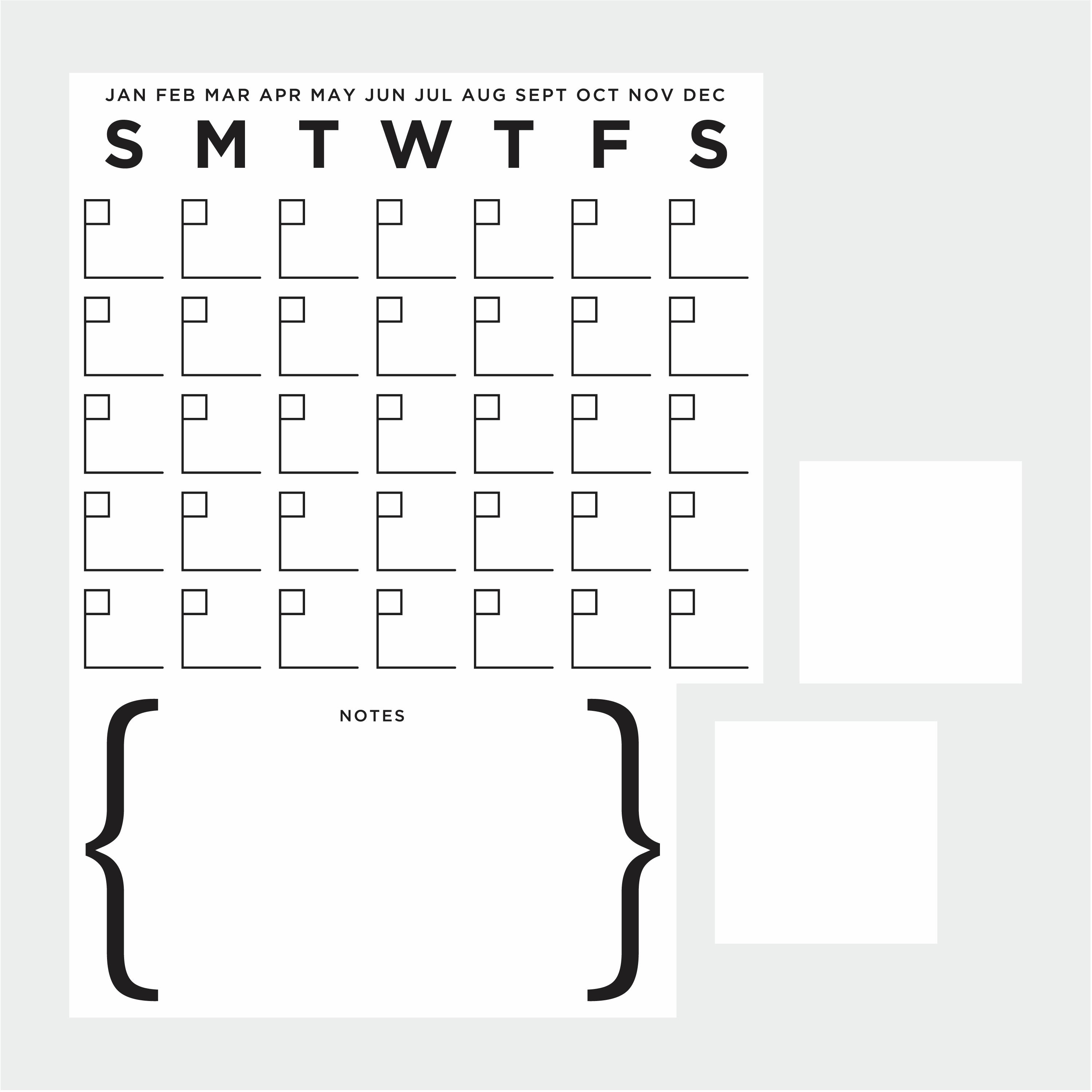 Sticker mural Dry Erase Calendar - Image 2