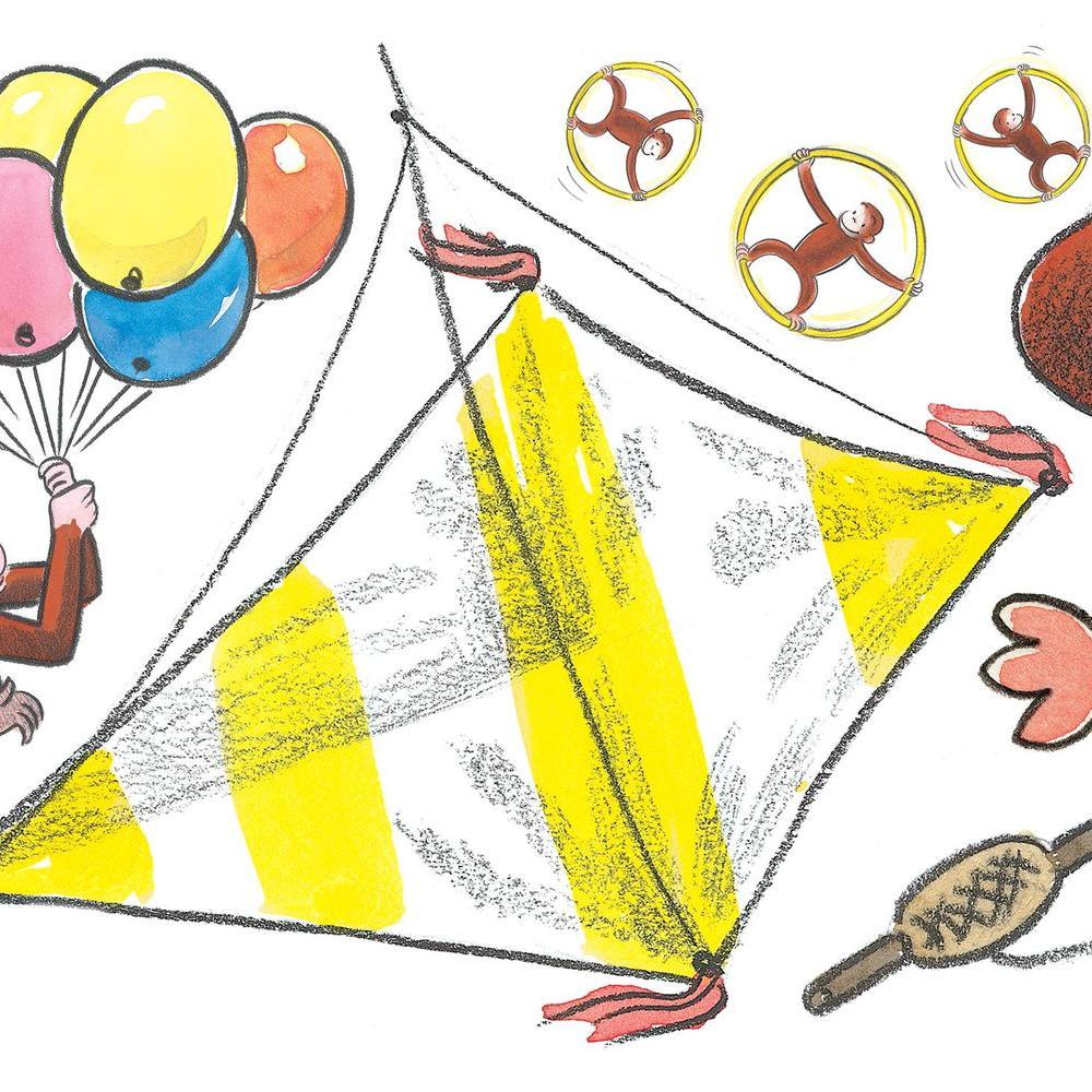 Stickers muraux George le singe Kite - Image 3