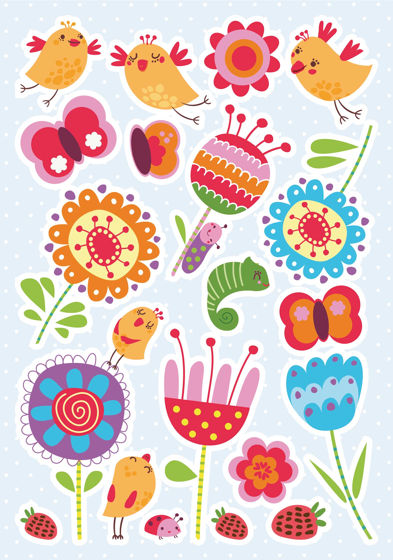 Stickers muraux Oiseaux et Fleurs - Image 2
