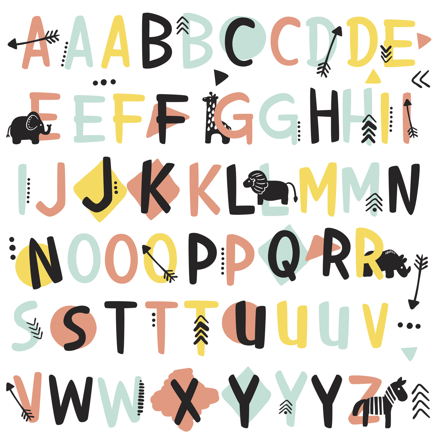 Stickers muraux Tribal Alphabet - Image 2