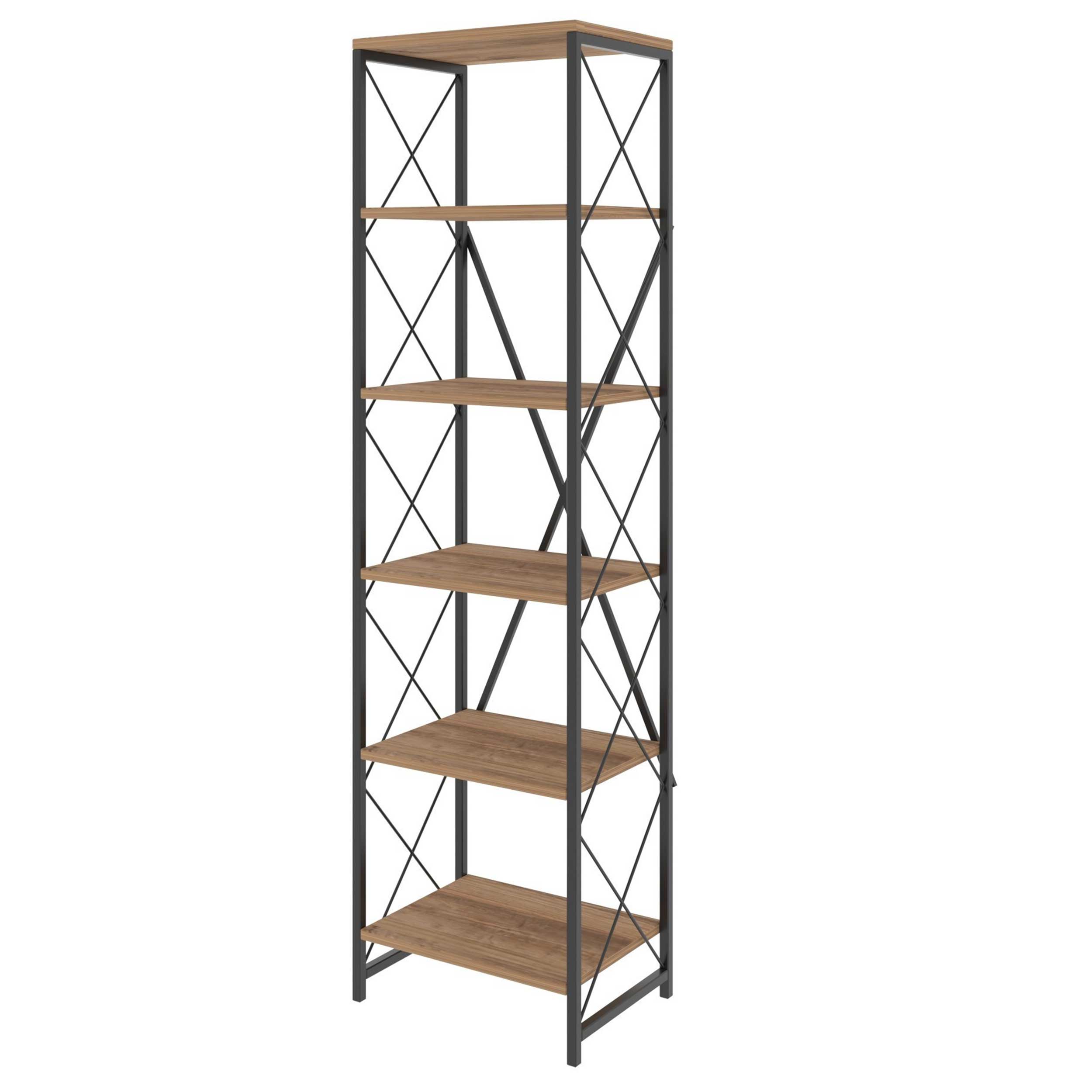 Suadiye Bibliothèque | 100 % MÉLAMINE | Pin Atlantique, noir - Image 3