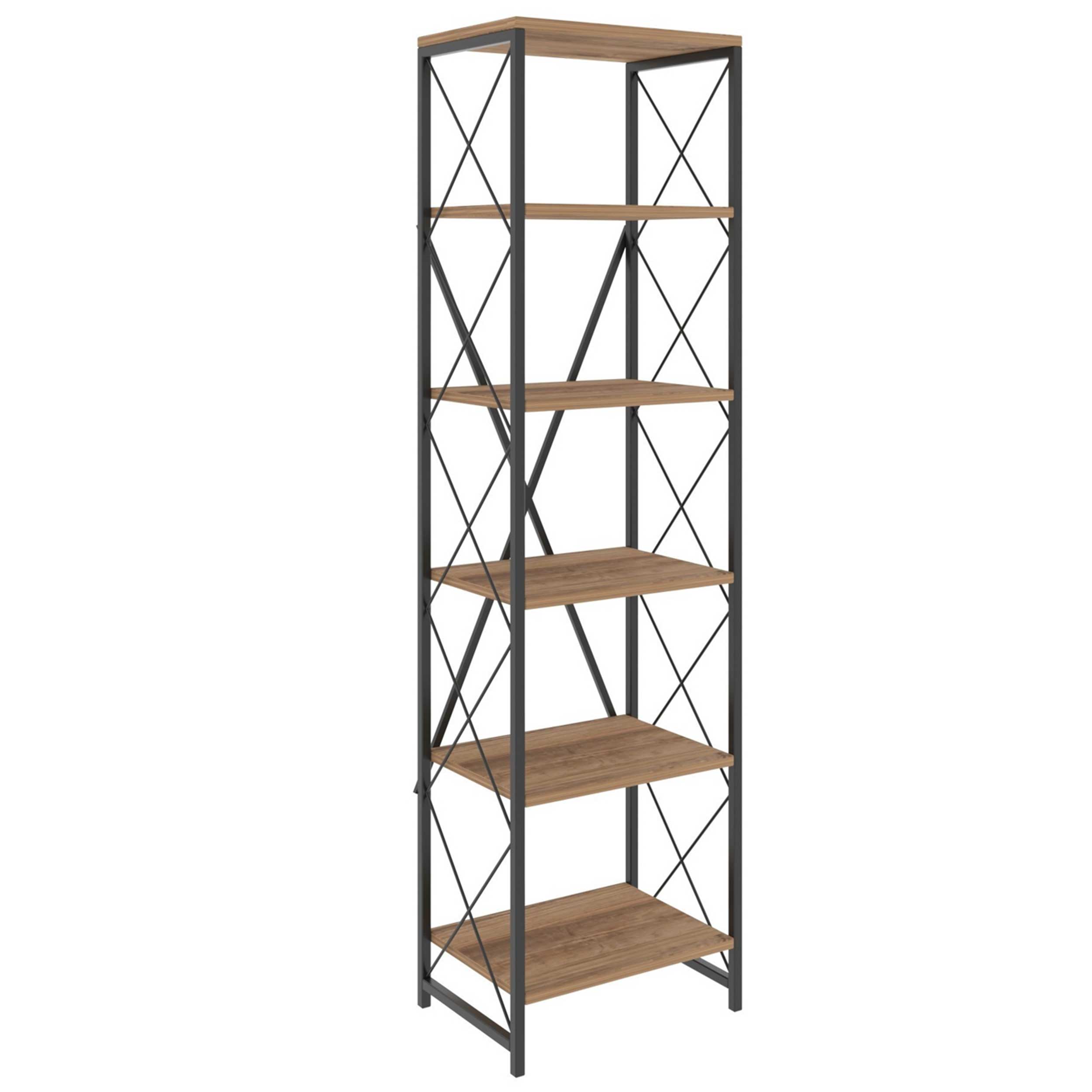 Suadiye Bibliothèque | 100 % MÉLAMINE | Pin Atlantique, noir - Image 4