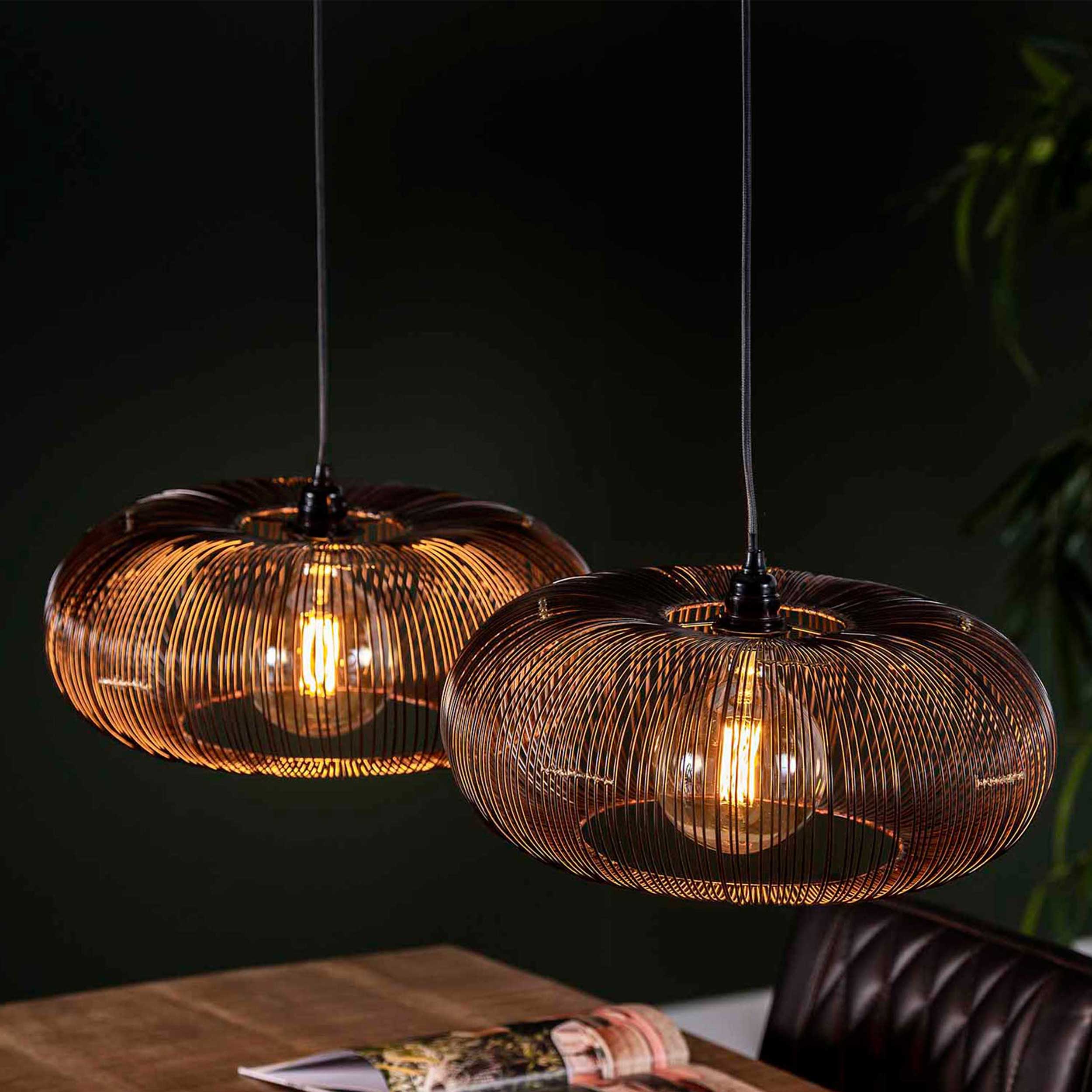 Suspension Chisa 2x Ø43 - nickel noir - Image 1