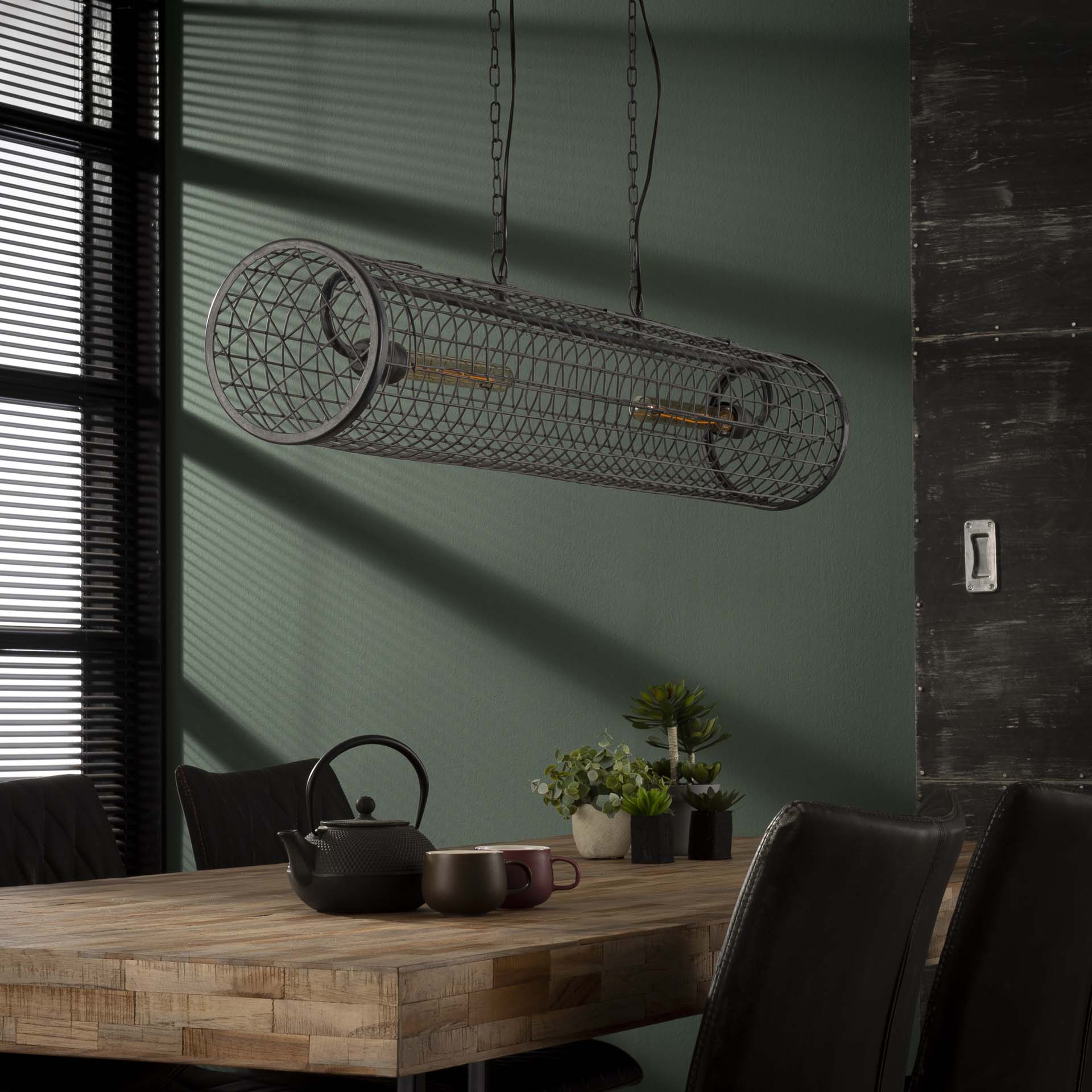 Suspension Donn cylindre 120cm - gris foncé - Image 6