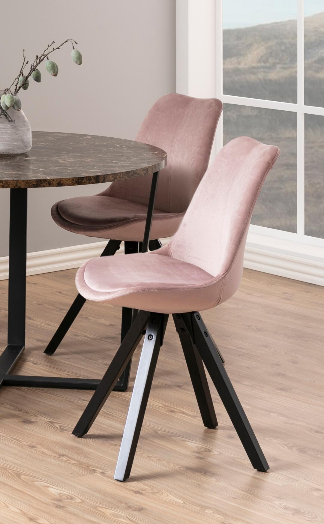 Table à manger Amanda Ø110 - marbre brun/noir - Image 6