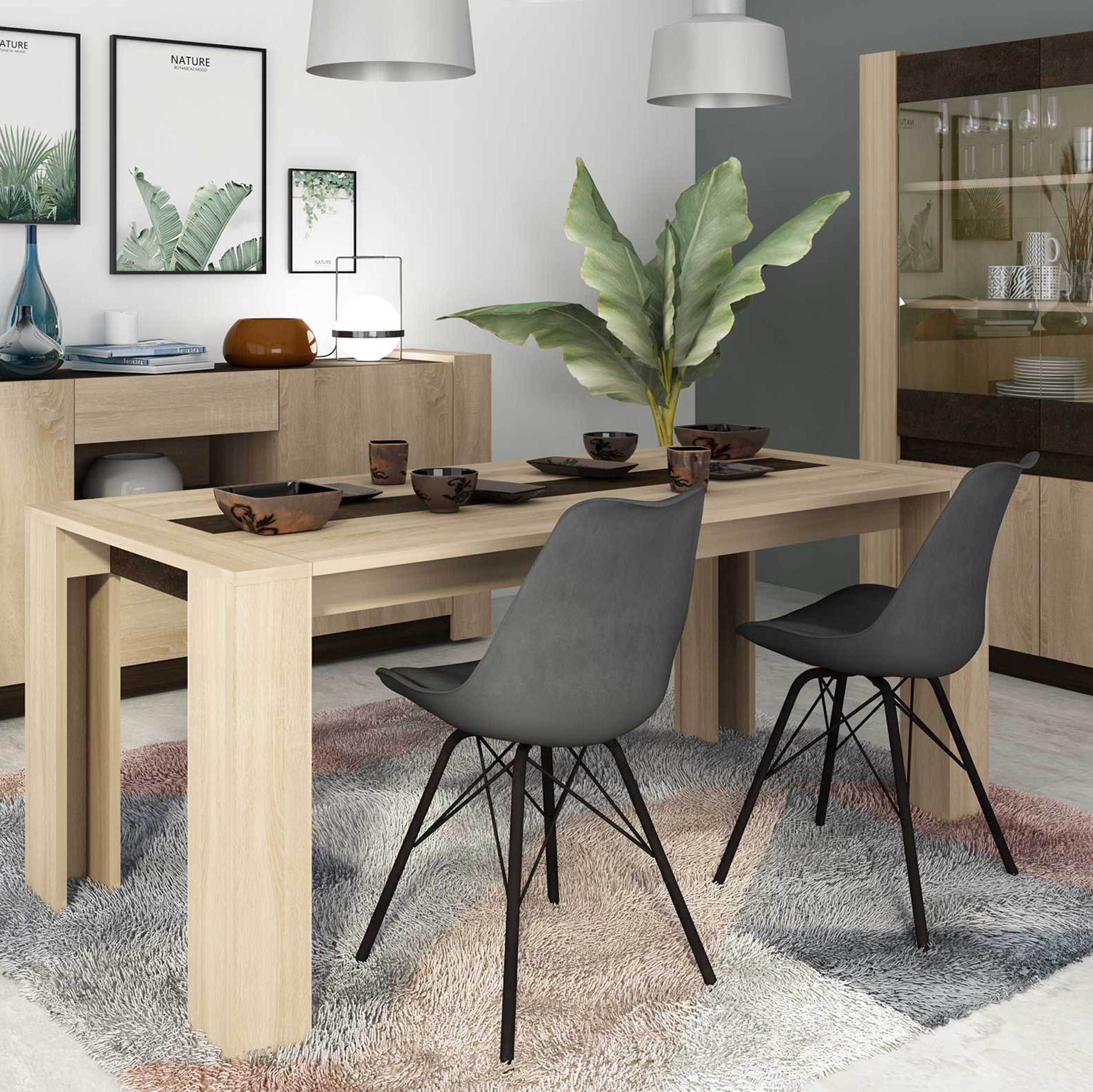 Table à manger Ares 90x190 - décor en chêne