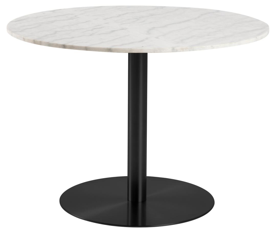 Table à manger Carlos ronde ø105cm - marbre blanc/laiton - Image 8