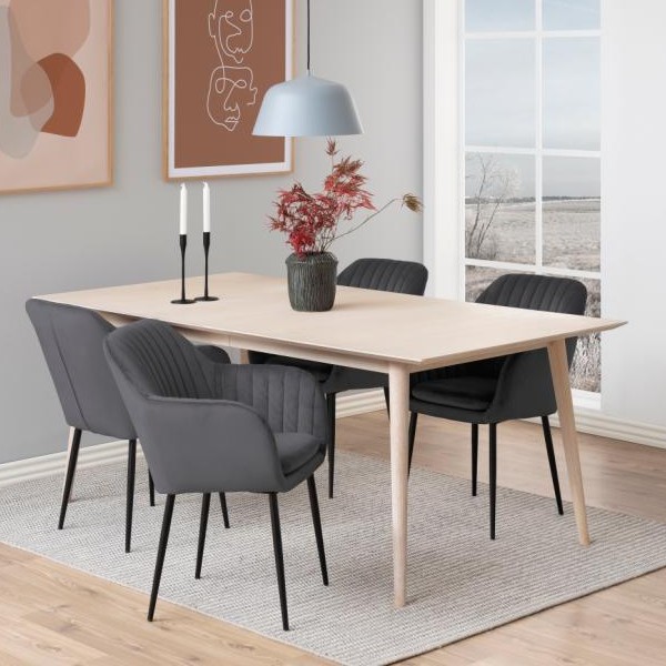 Table à manger Cedro 200x100cm - chêne blanc