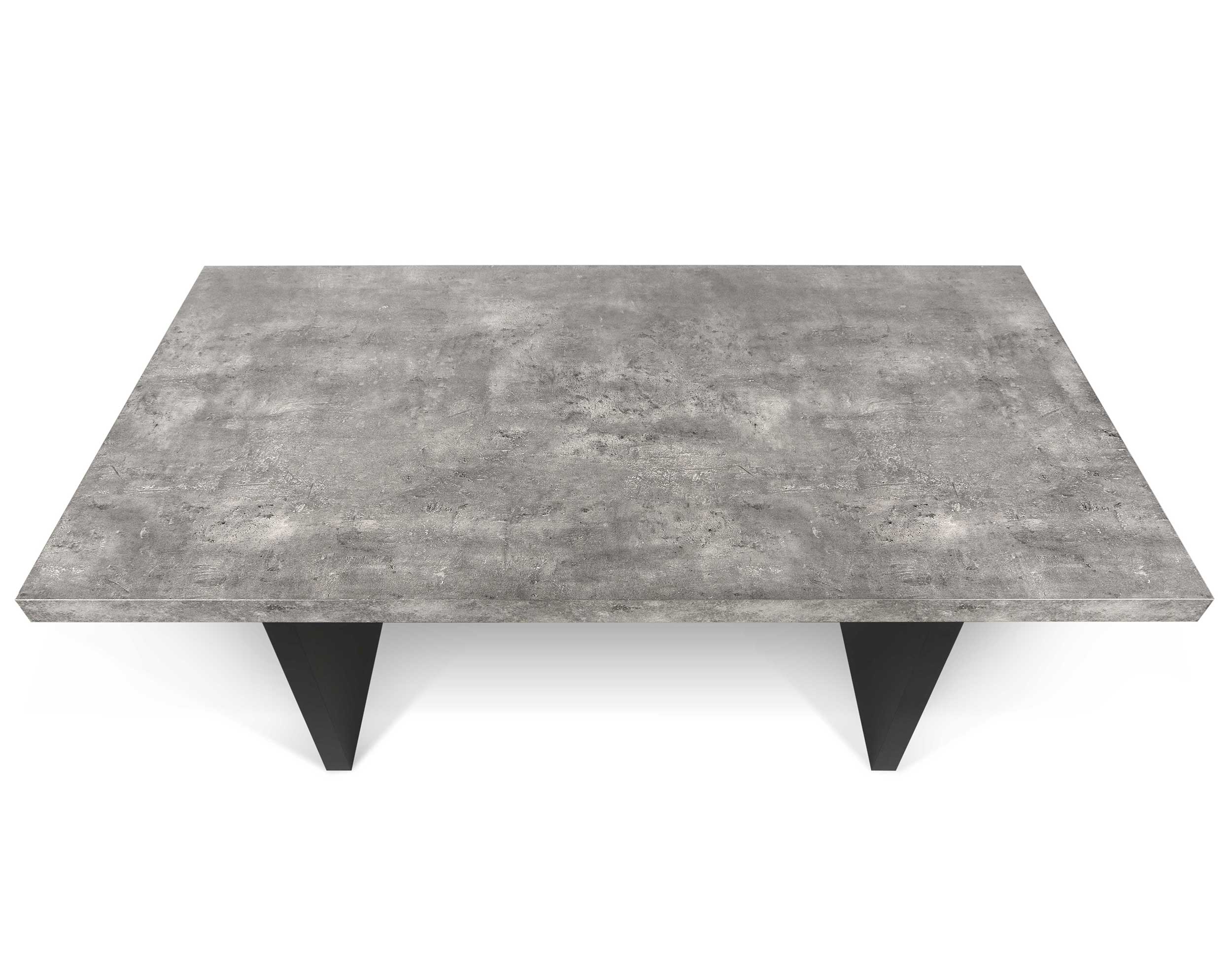 Table à manger Delta 160x80cm - aspect béton - Image 3