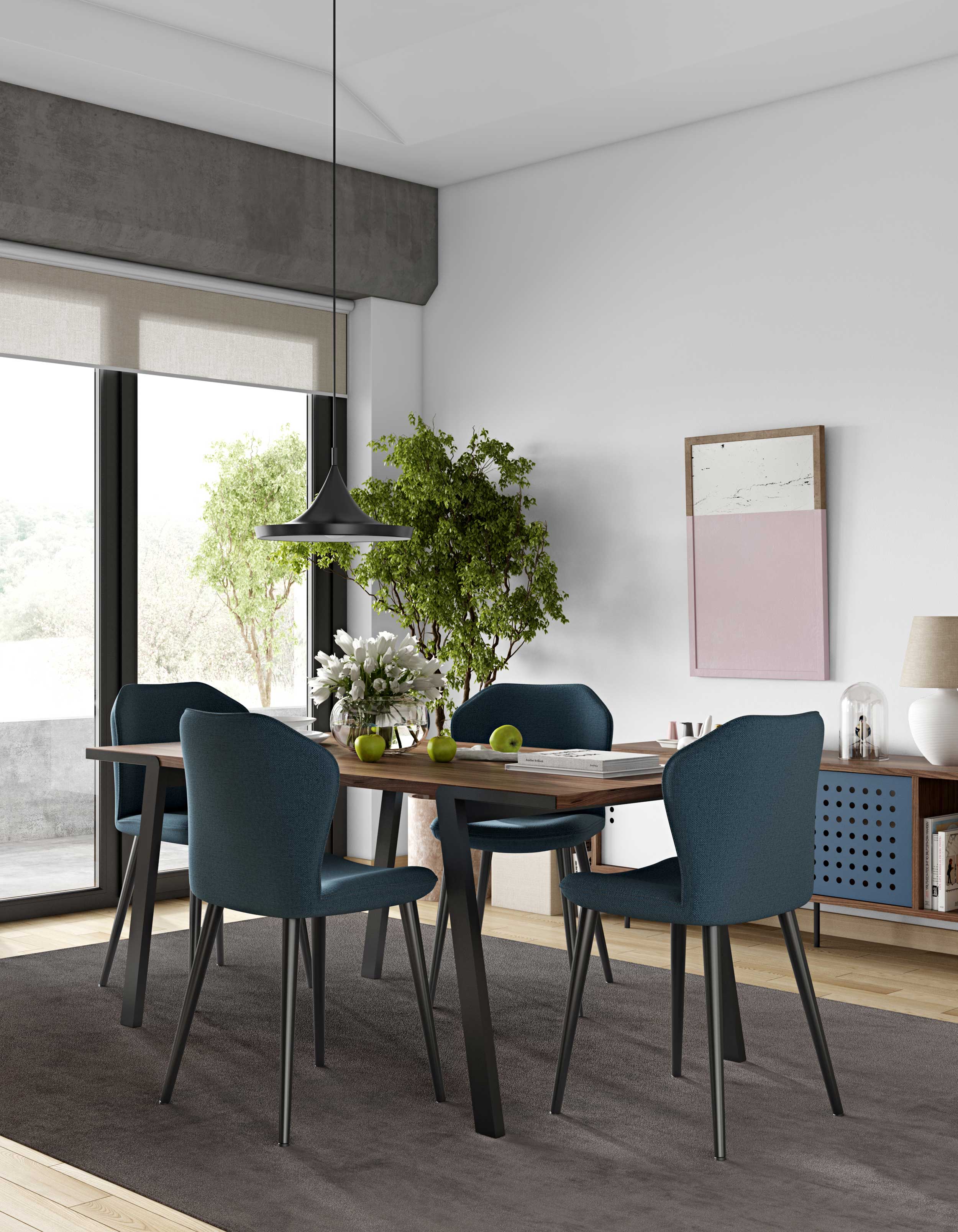 Table à manger Drina 180 x 90 cm-bois de noyer - Image 6