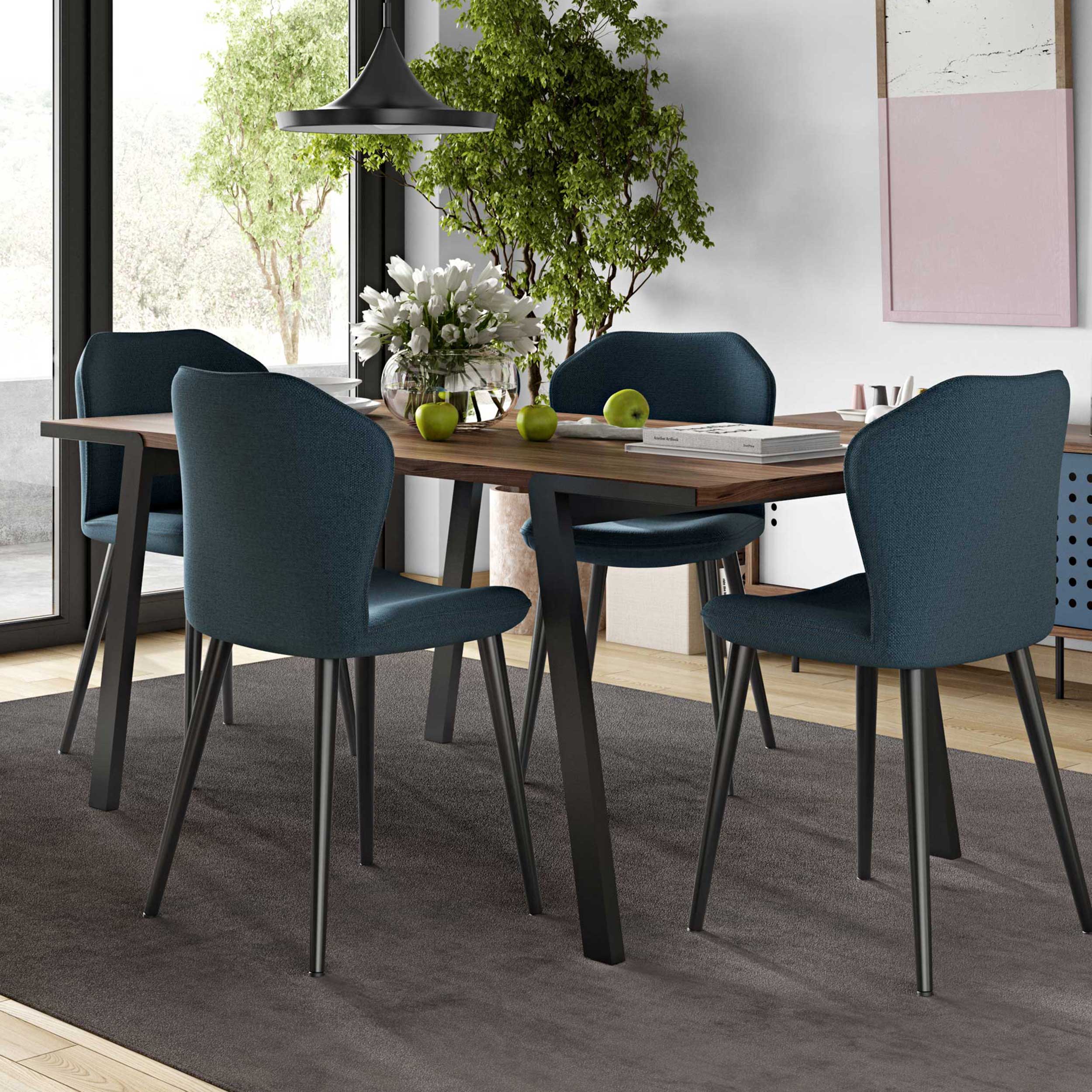 Table à manger Drina 180 x 90 cm-bois de noyer