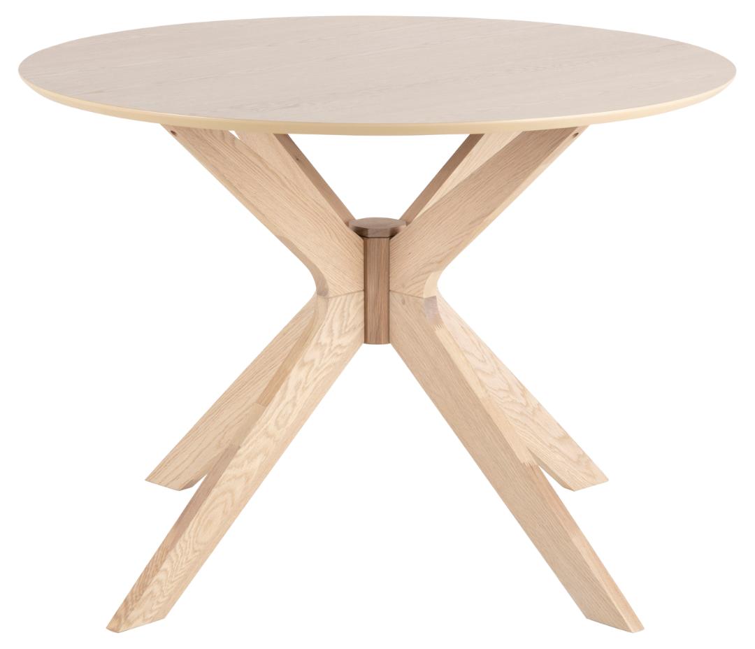 Table à manger Ducci ø105cm - chêne blanc - Image 2