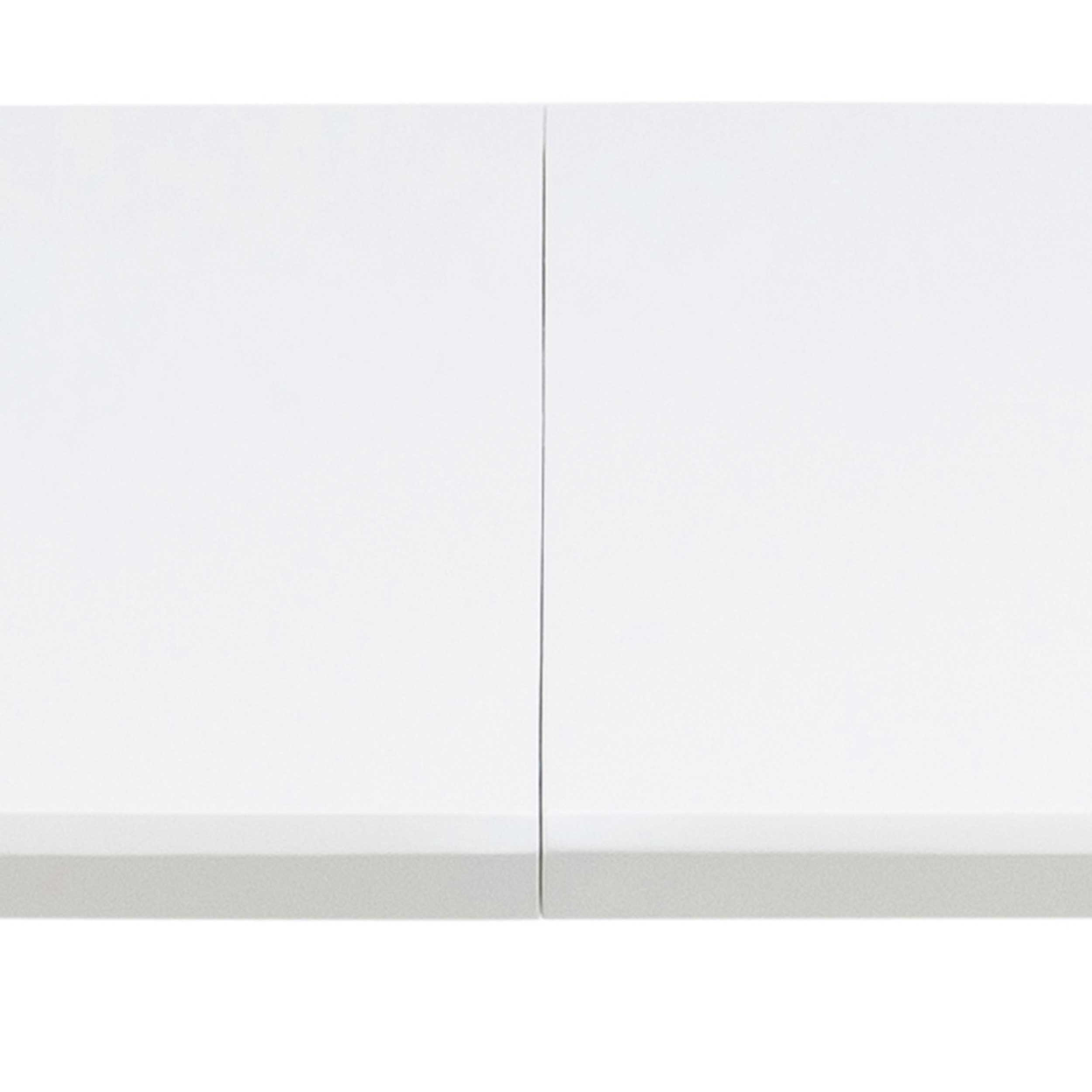 Table à manger extensible Berge 170/270x100 - blanc/chêne - Image 2