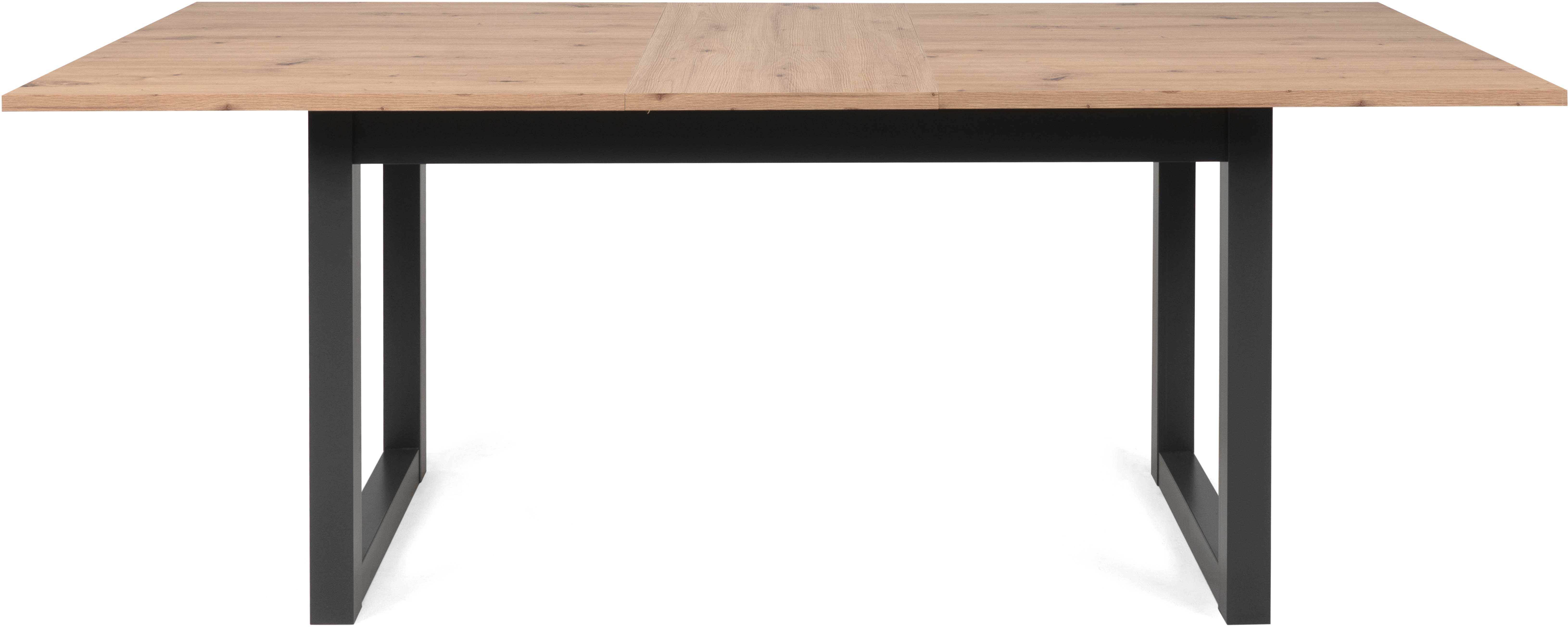 Table à manger extensible Damon 160/200x90 - chêne artisan/anthracite - Image 6