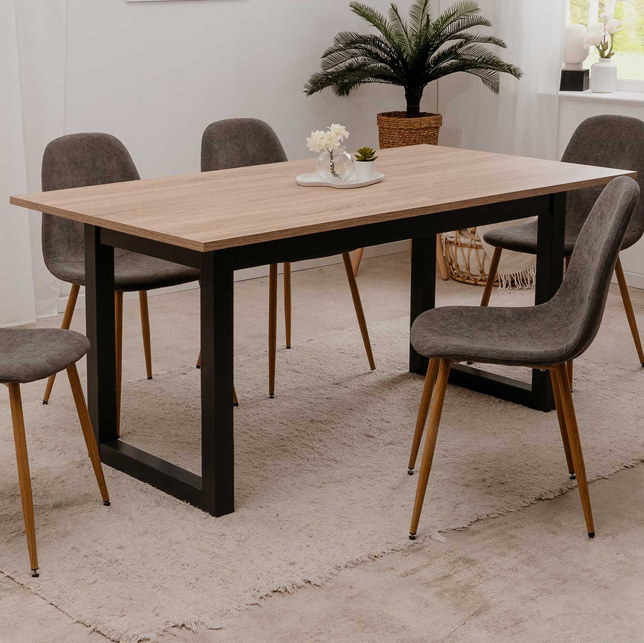 Table à manger extensible Damon 160/200x90 - chêne sonoma/anthracite