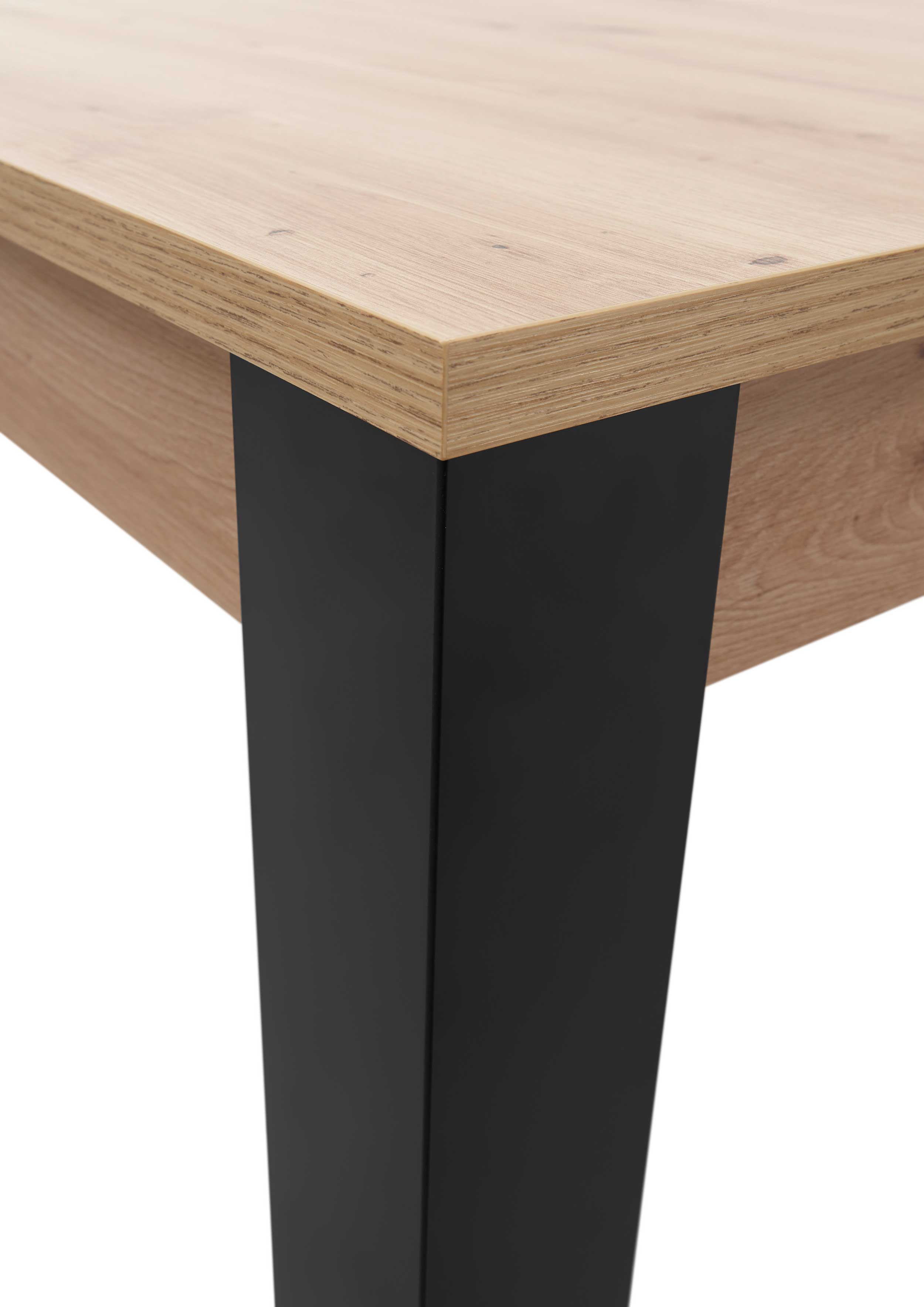 Table à manger extensible Laifis 140/210cm - blanc/vieux chêne - Image 2