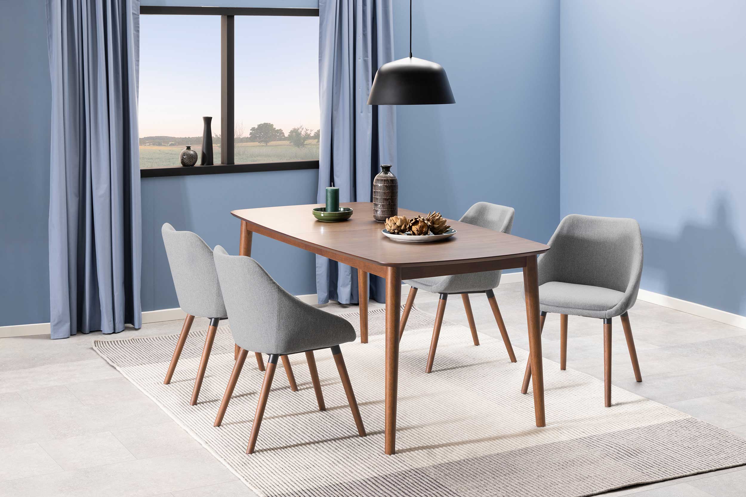 Table à manger extensible Montreux 180/219x90 cm - noyer - Image 8