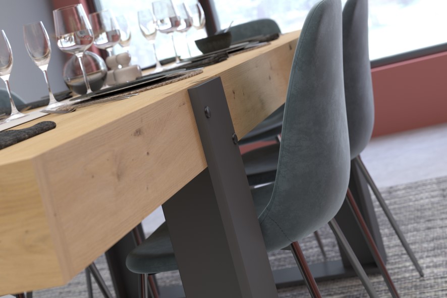 Table à manger Londen-224cm-chêne/gris ombre - Image 5