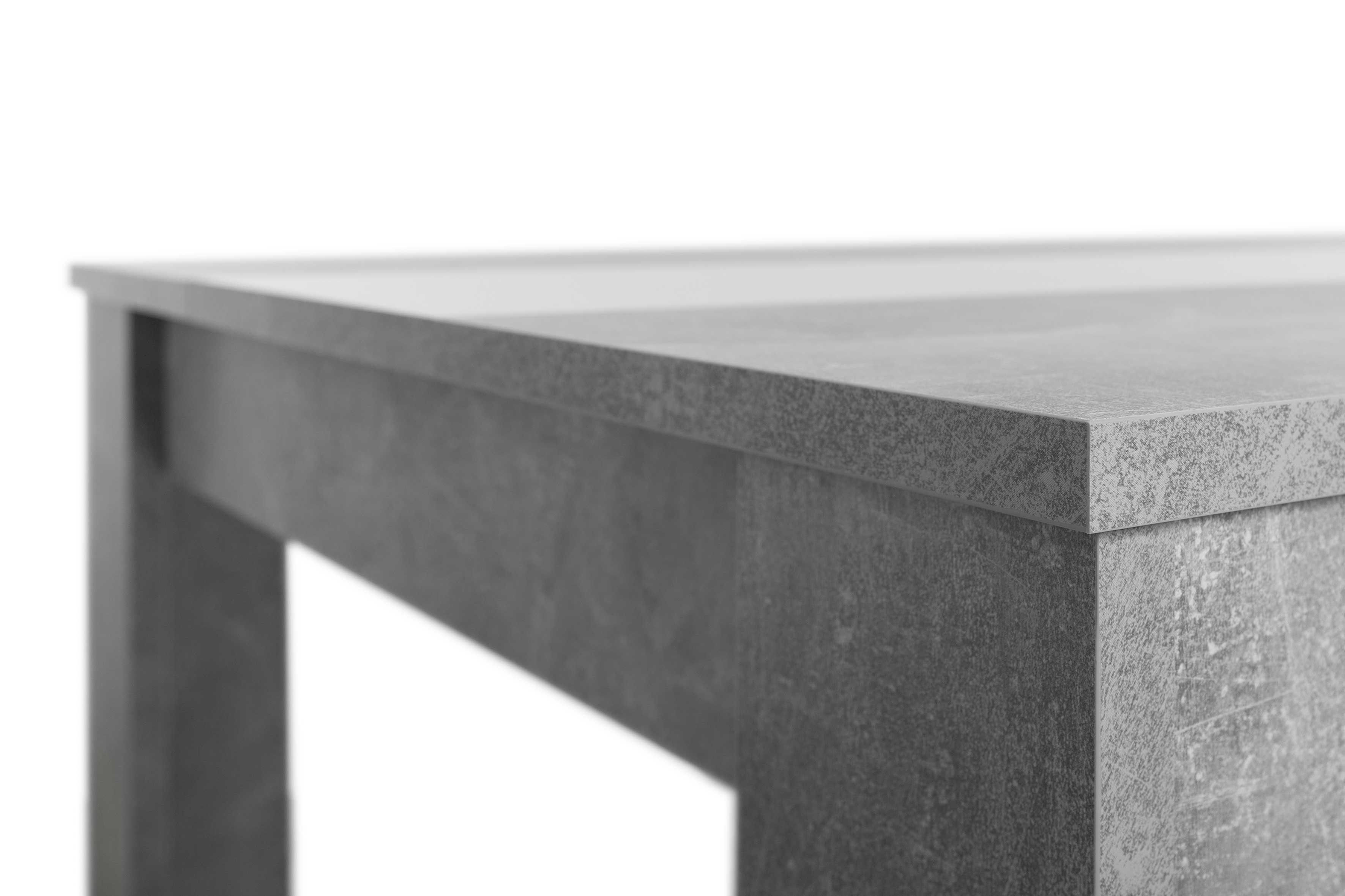 Table à manger Niklas 138x80cm - aspect béton - Image 3