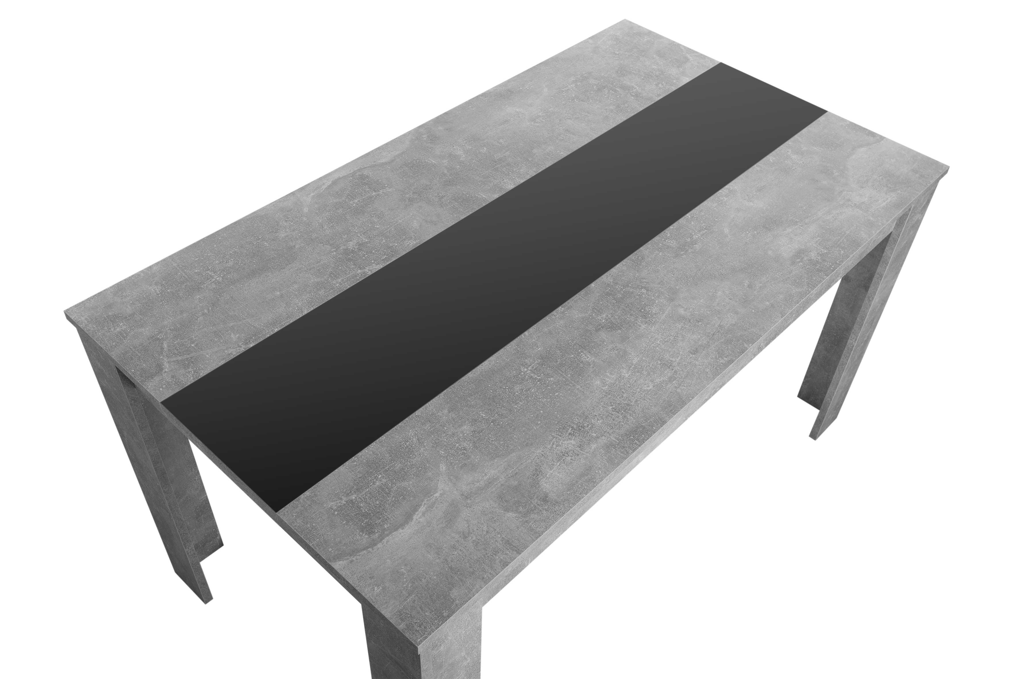 Table à manger Niklas 138x80cm - aspect béton - Image 8
