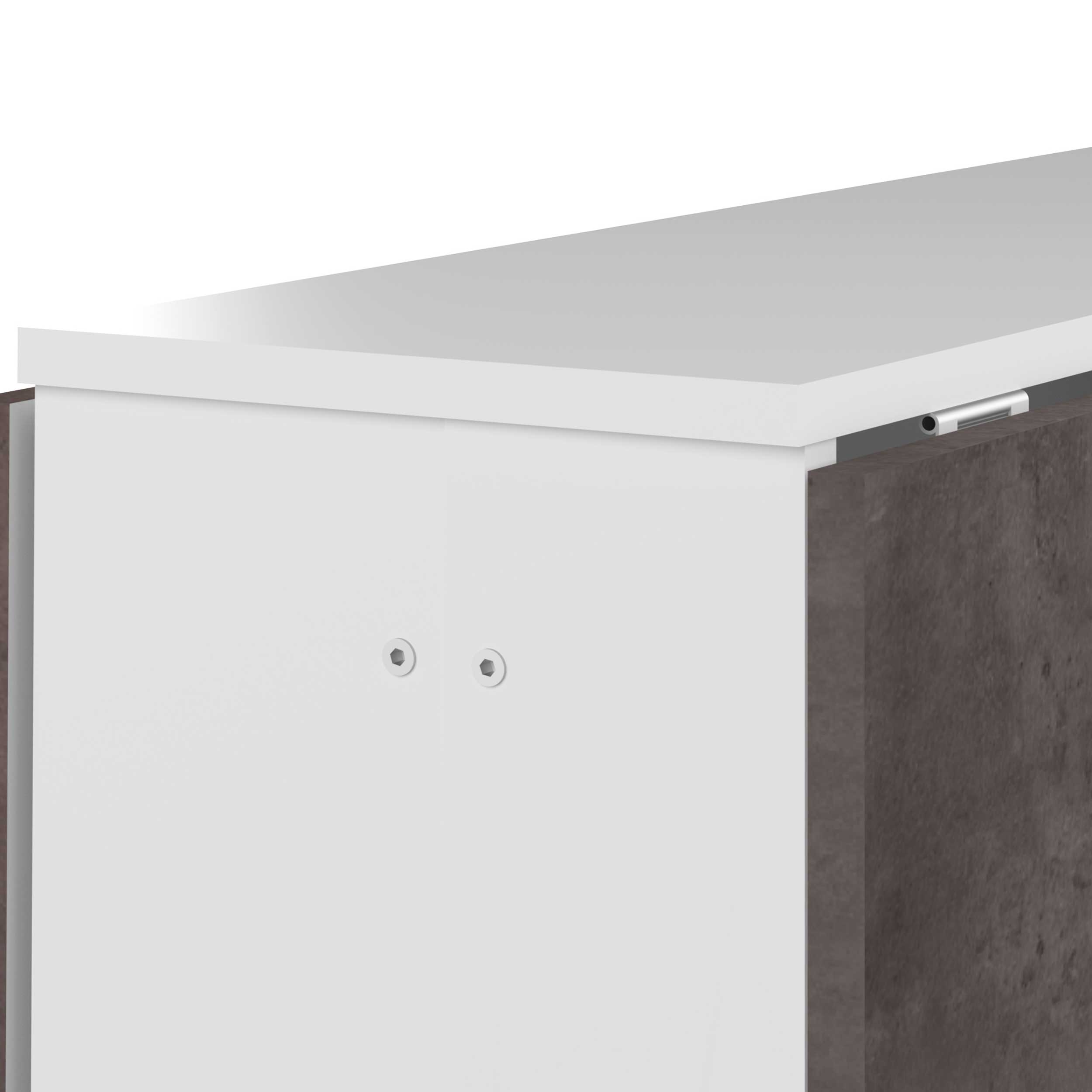 Table à manger pliable Papillon - blanc/béton - Image 4