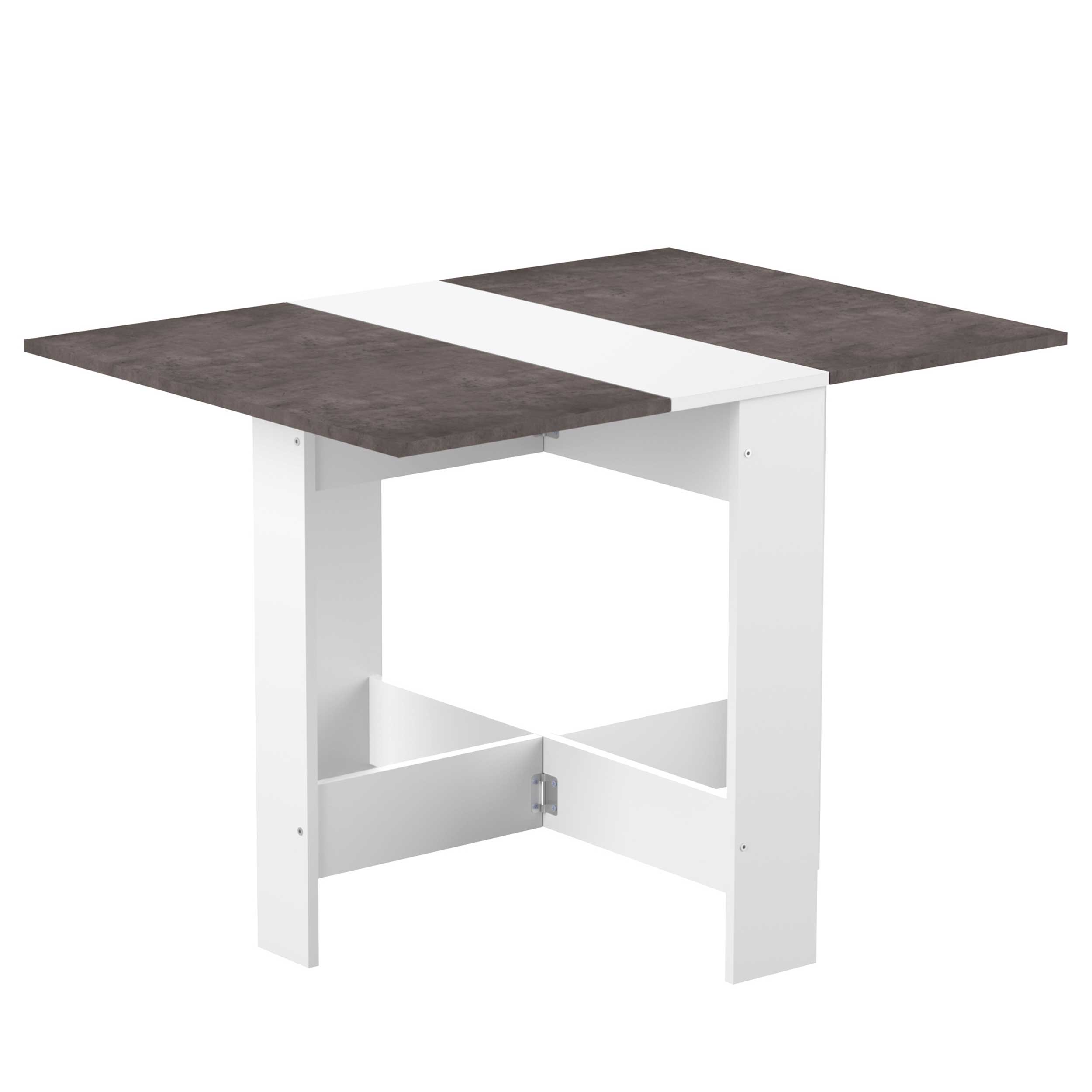 Table à manger pliable Papillon - blanc/béton - Image 8