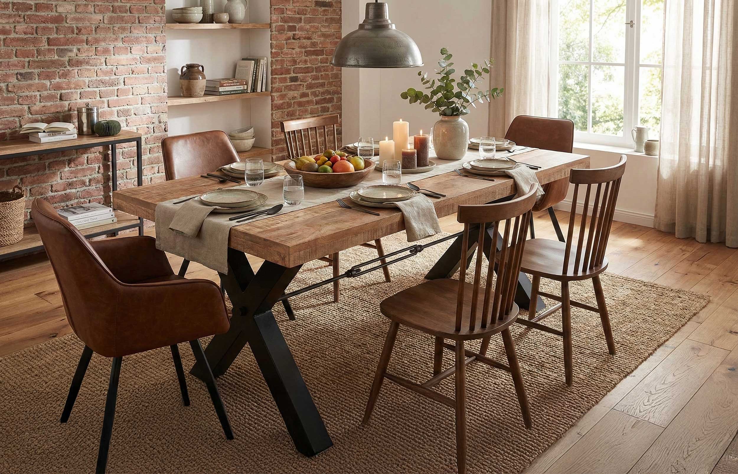 Table à manger rectangulaire Mares 200cm - bois manguier - Image 5