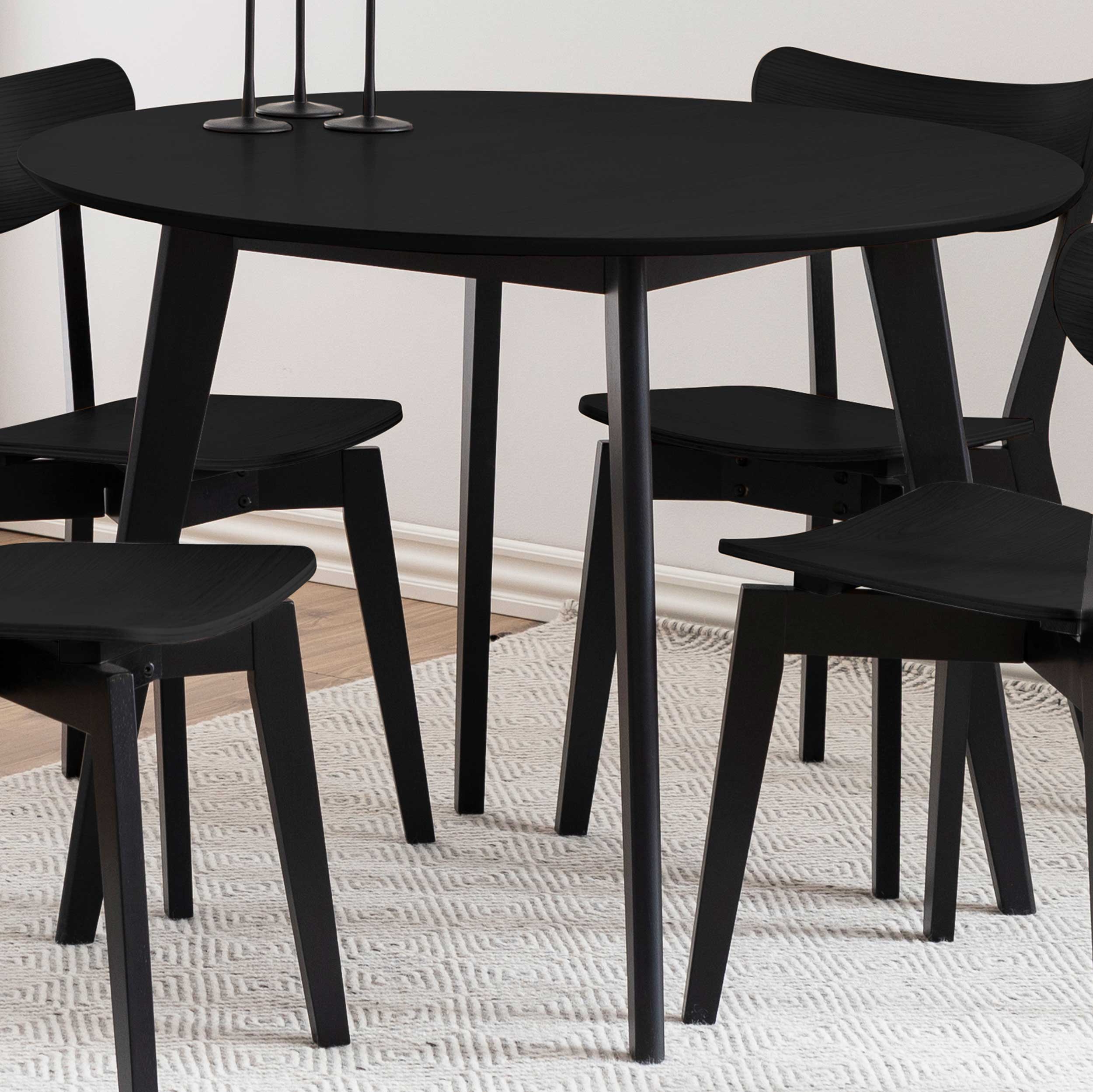 Table à manger Rover Ø105 - noir - Image 1