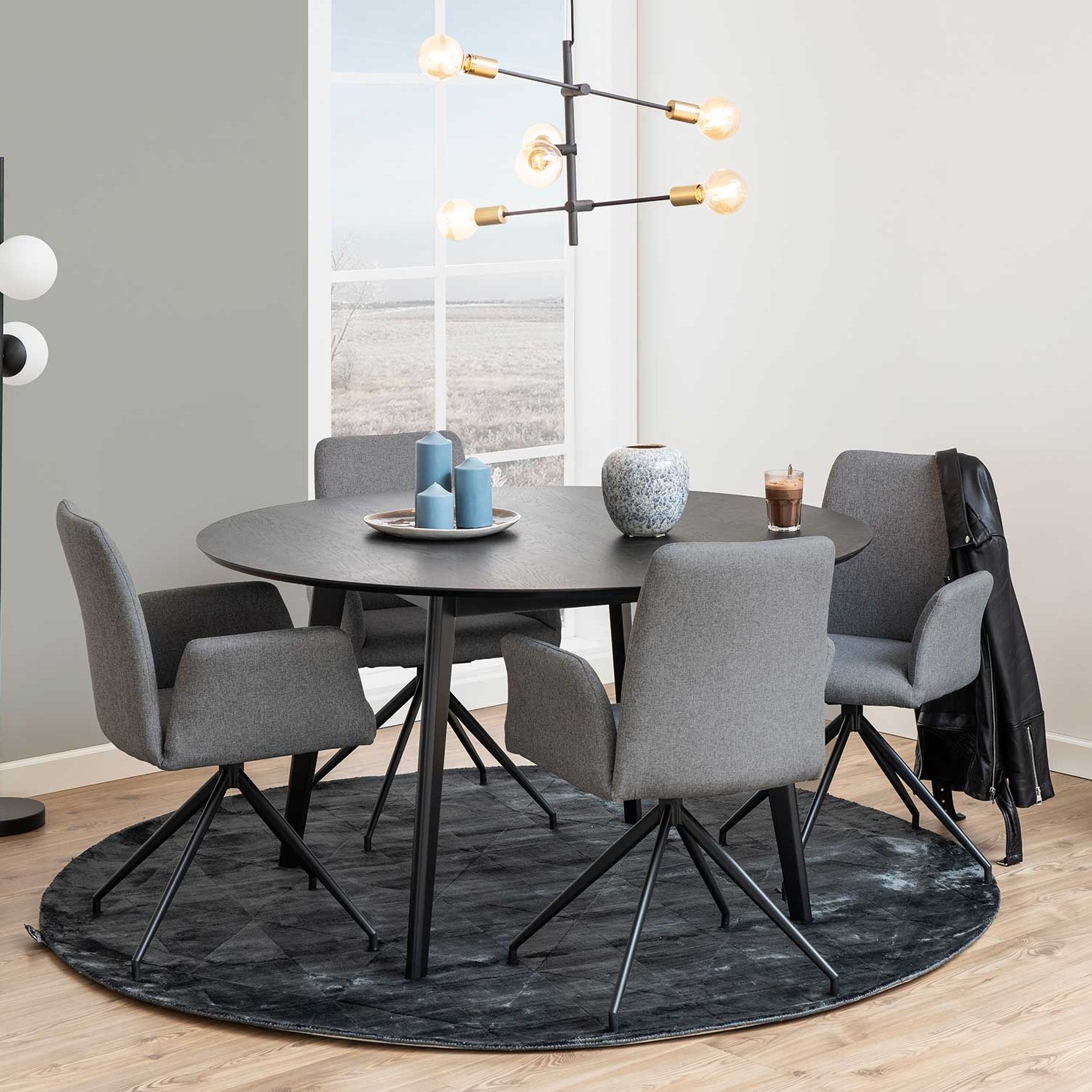 Table à manger Rover Ø140 - noir - Image 1