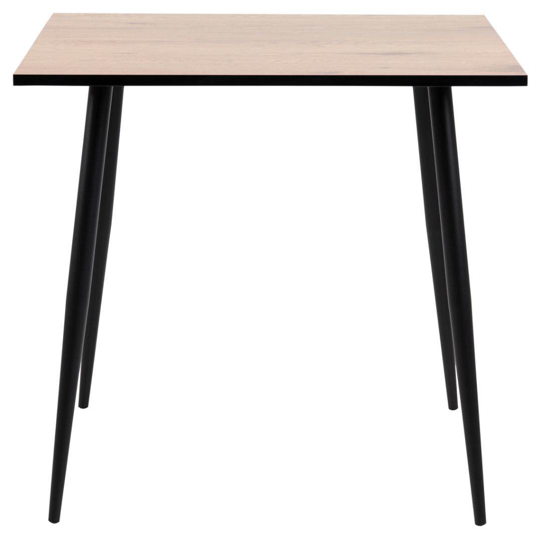 Table à manger Wilhelm 80x80 - chêne sauvage/noir - Image 9