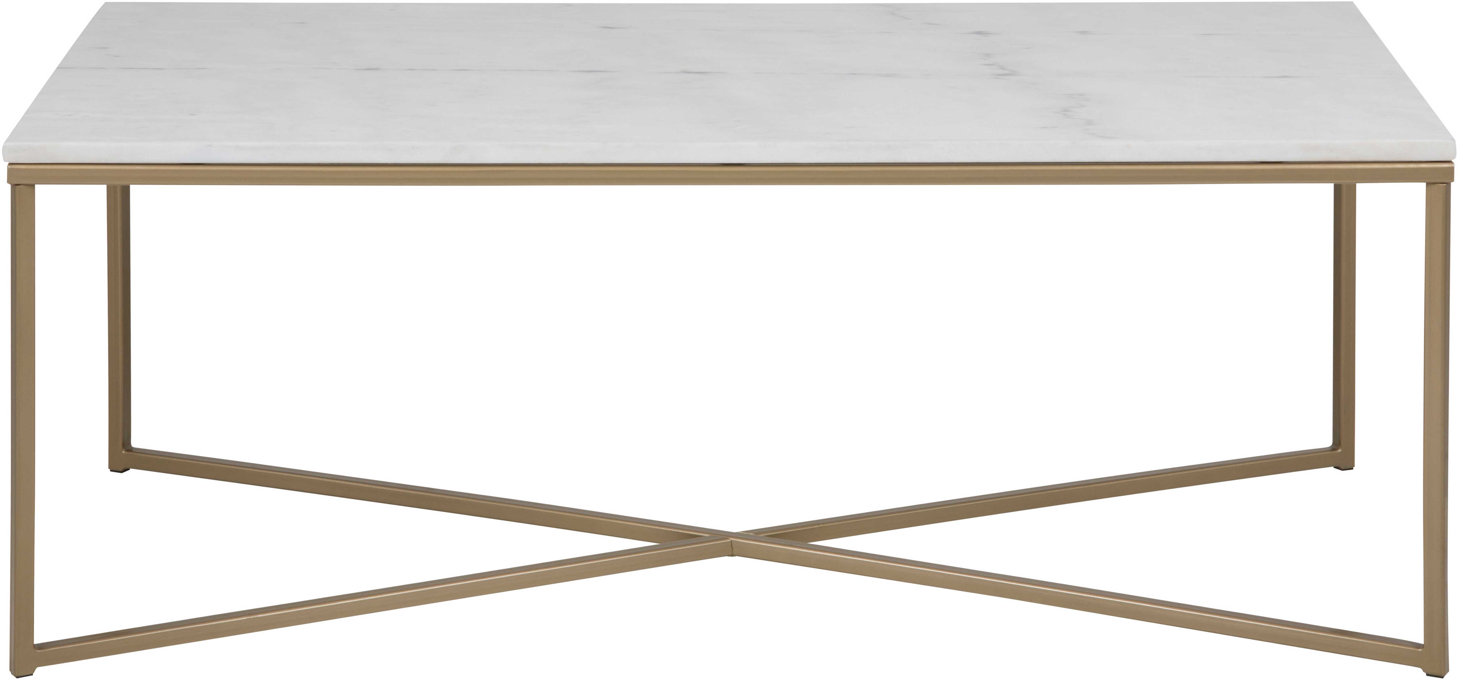 Table basse Alisma 120x60cm - marbre blanc/ doré - Image 6