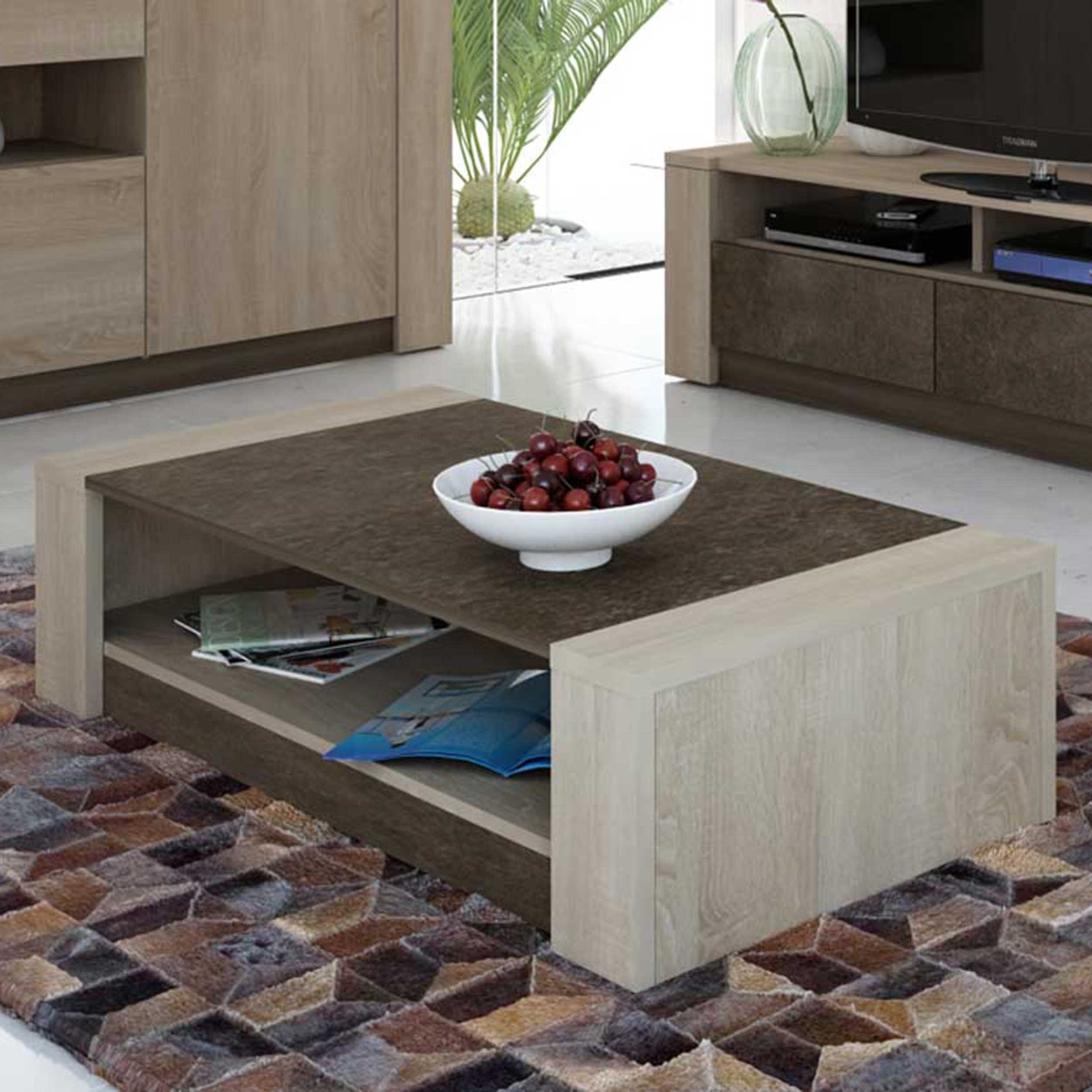 Table basse Ares 108x65 mélamine - brun