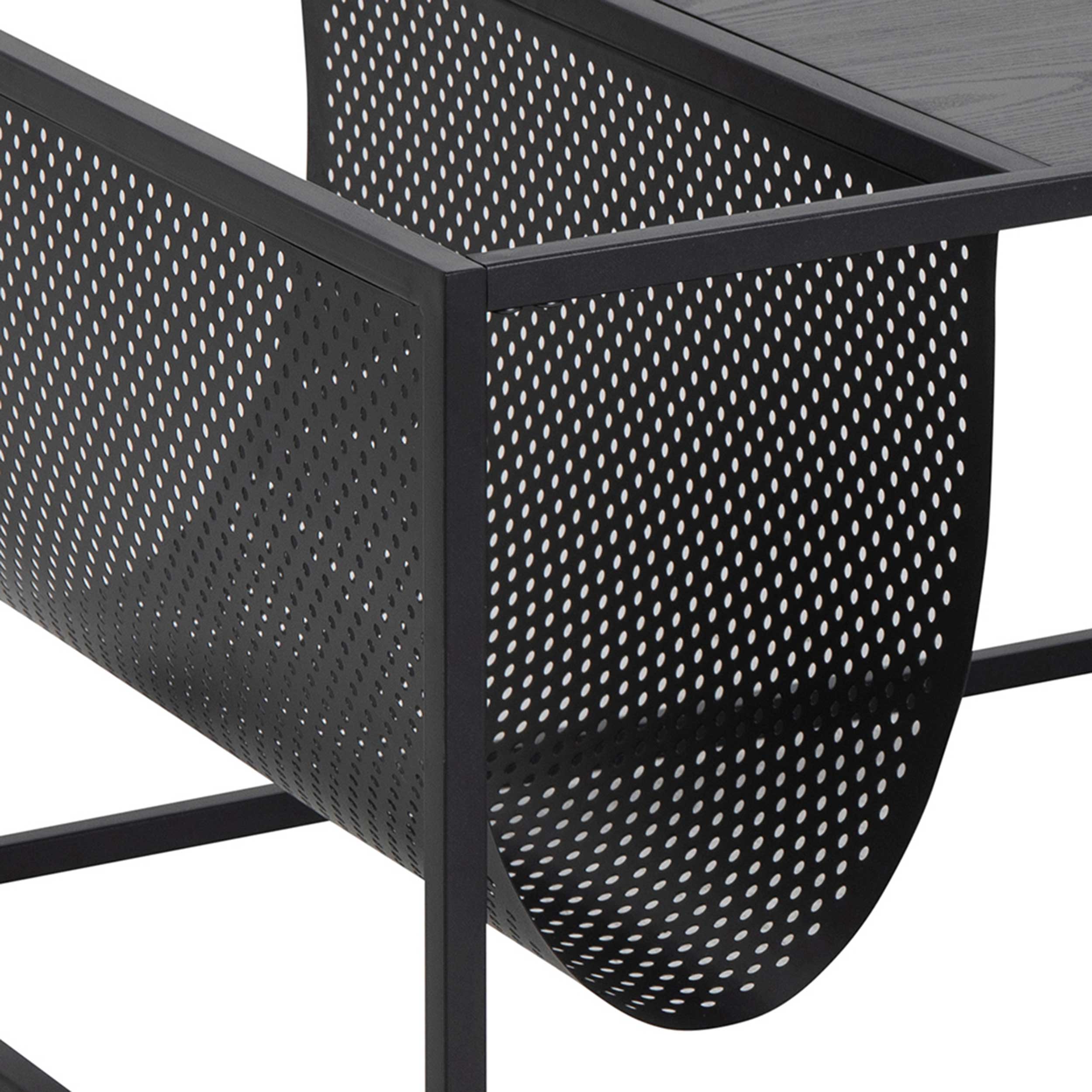 Table basse avec porte-revues Dover - noir - Image 6