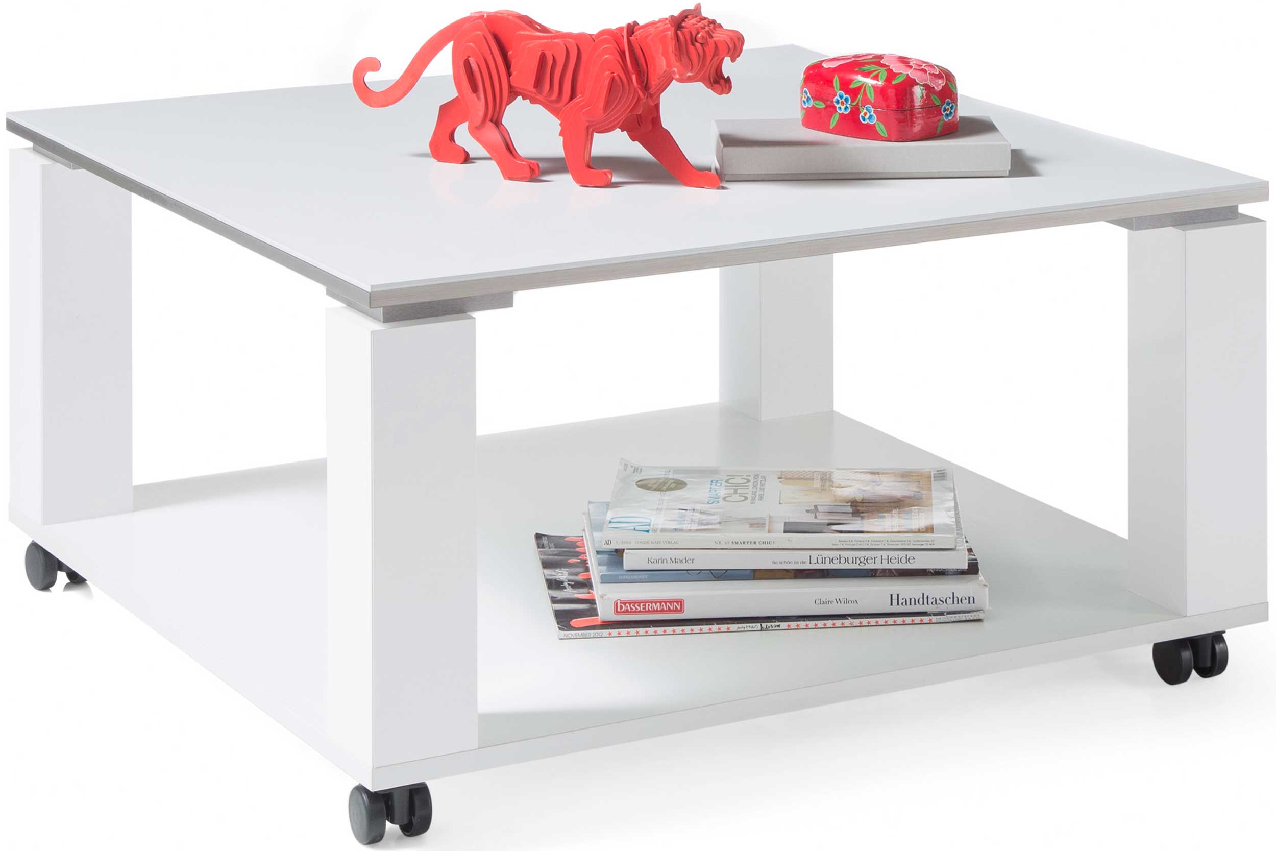 Table basse Barbry 76x76cm - blanc - Image 2