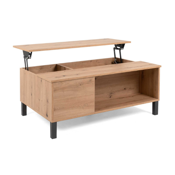 Table basse Comas 103x67 avec 1 porte - chêne - Image 12