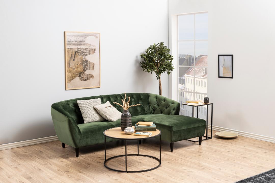 Table basse Dover Ø80 - noir/chêne sauvage - Image 4