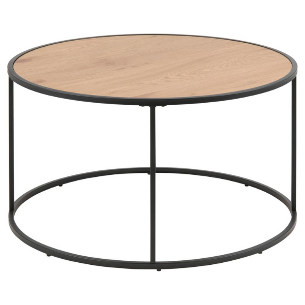 Table basse Dover Ø80 - noir/chêne sauvage - Image 7