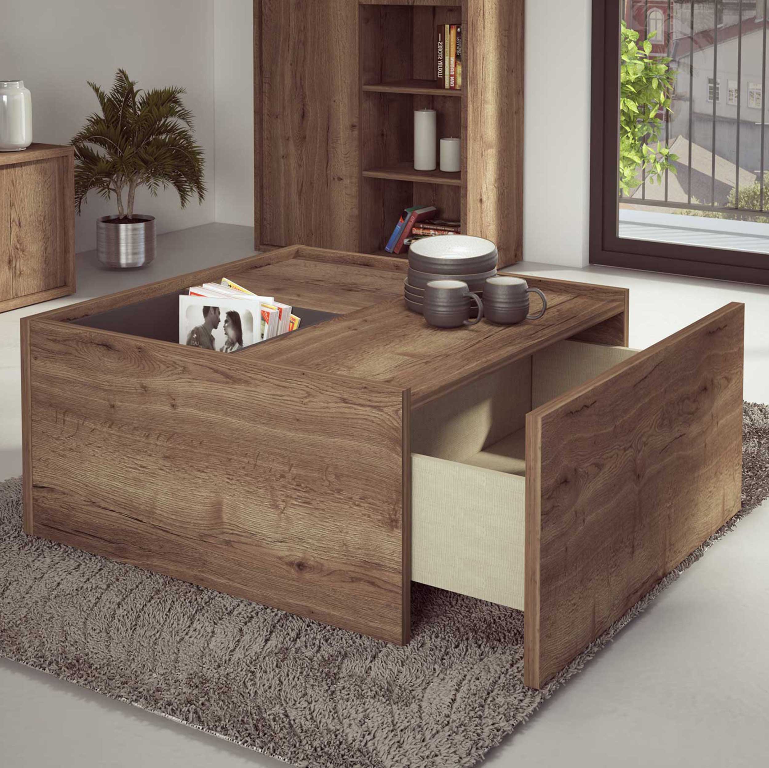 Table basse Frame - chêne foncé