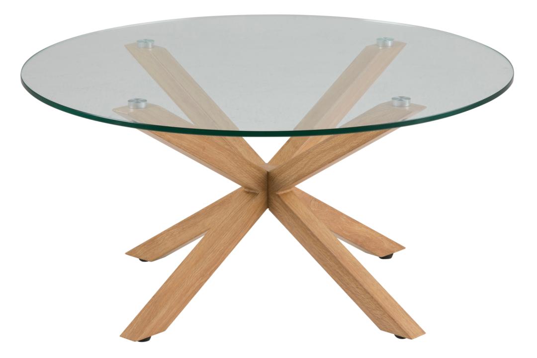 Table basse Hennie ø82cm - décor chêne - Image 5