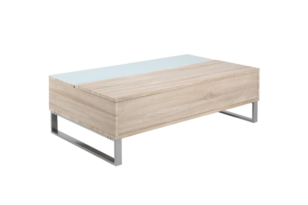 Table basse Izzy 110cm - chêne/blanc - Image 3
