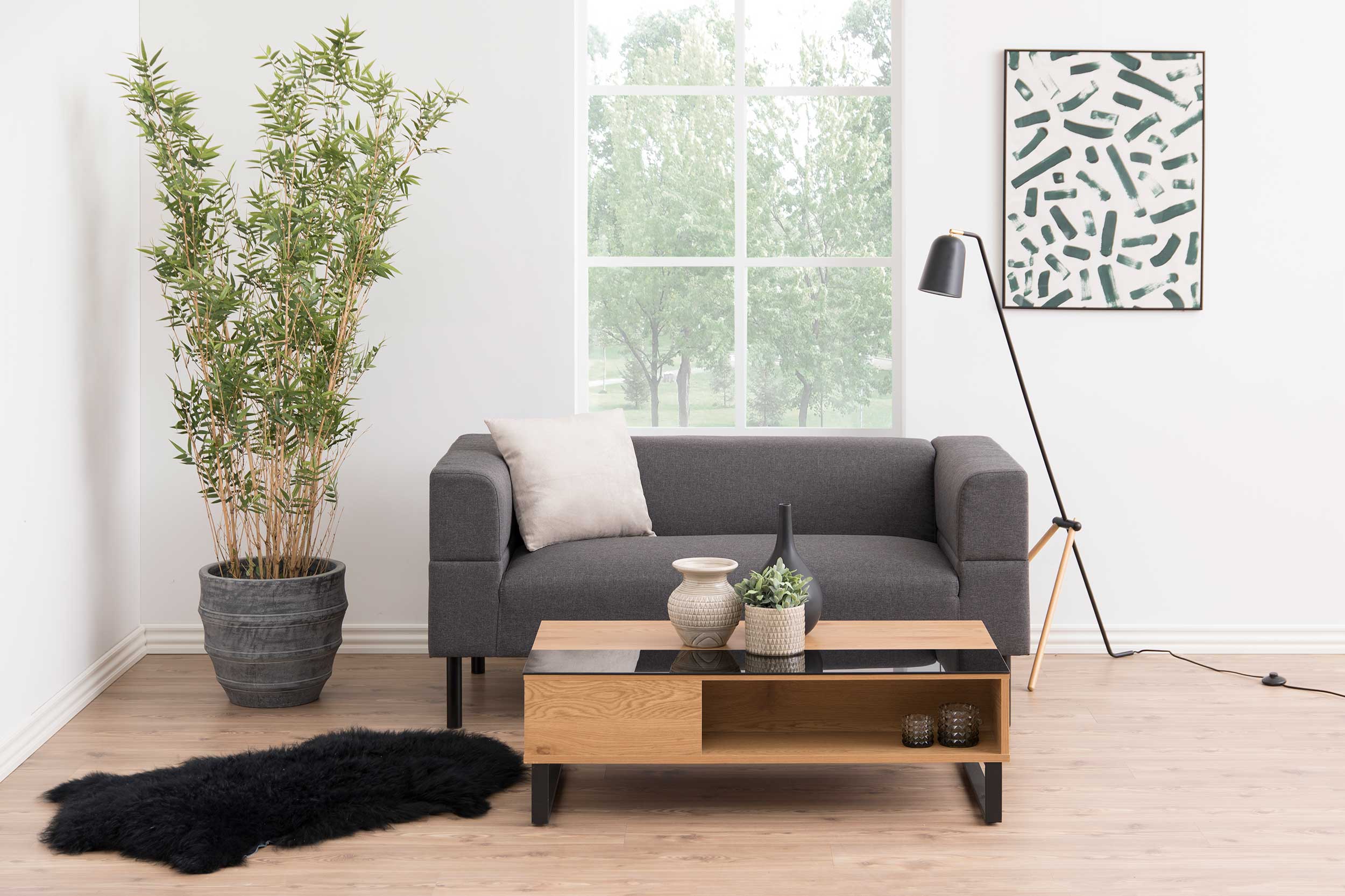 Table basse Izzy 110cm - chêne/noir - Image 6