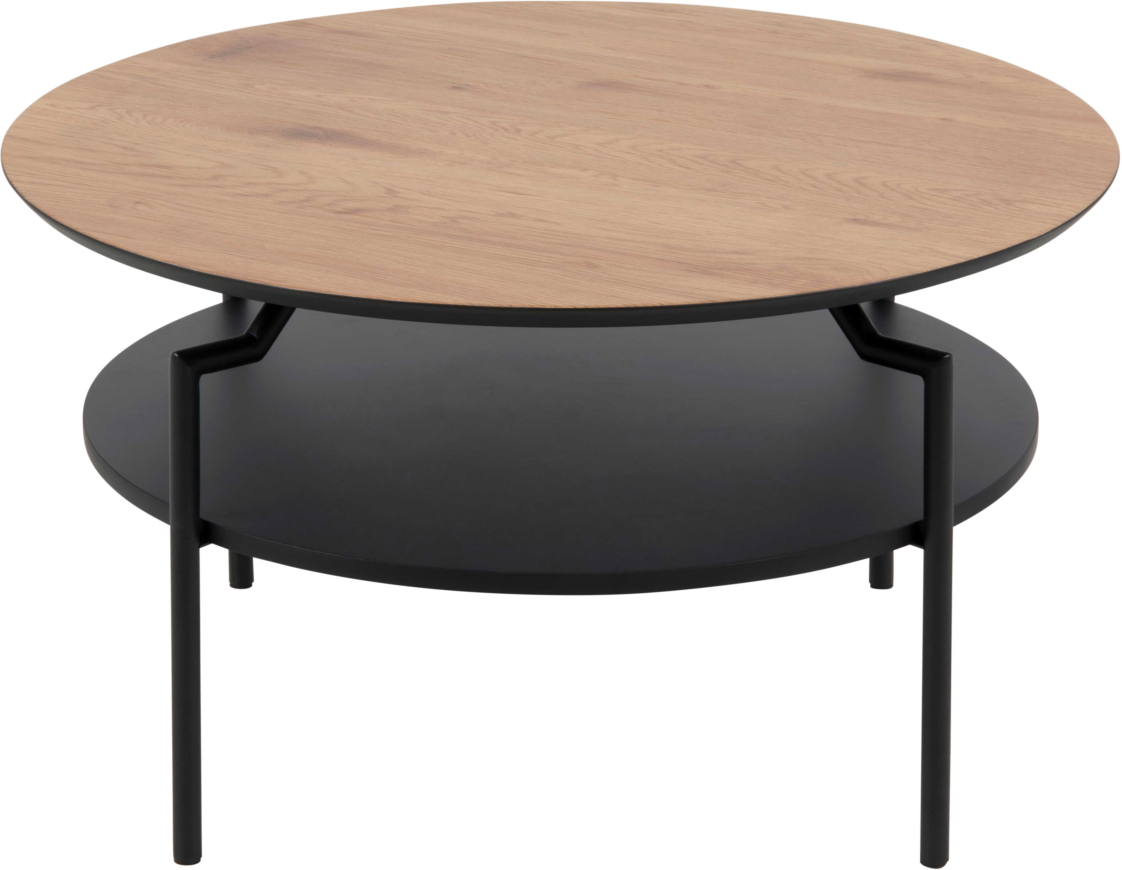 Table basse Marvin Ø80 - chêne sauvage/noir - Image 7
