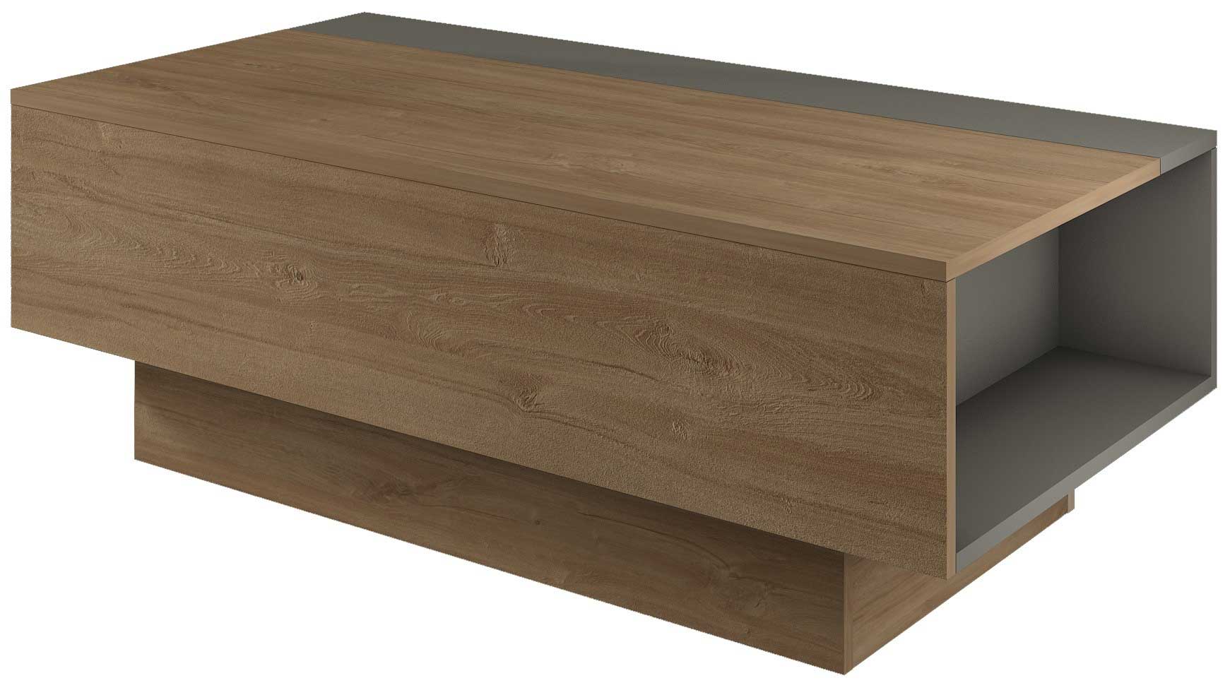 Table basse Nomi 110x57 avec plateau relevable - brun - Image 9