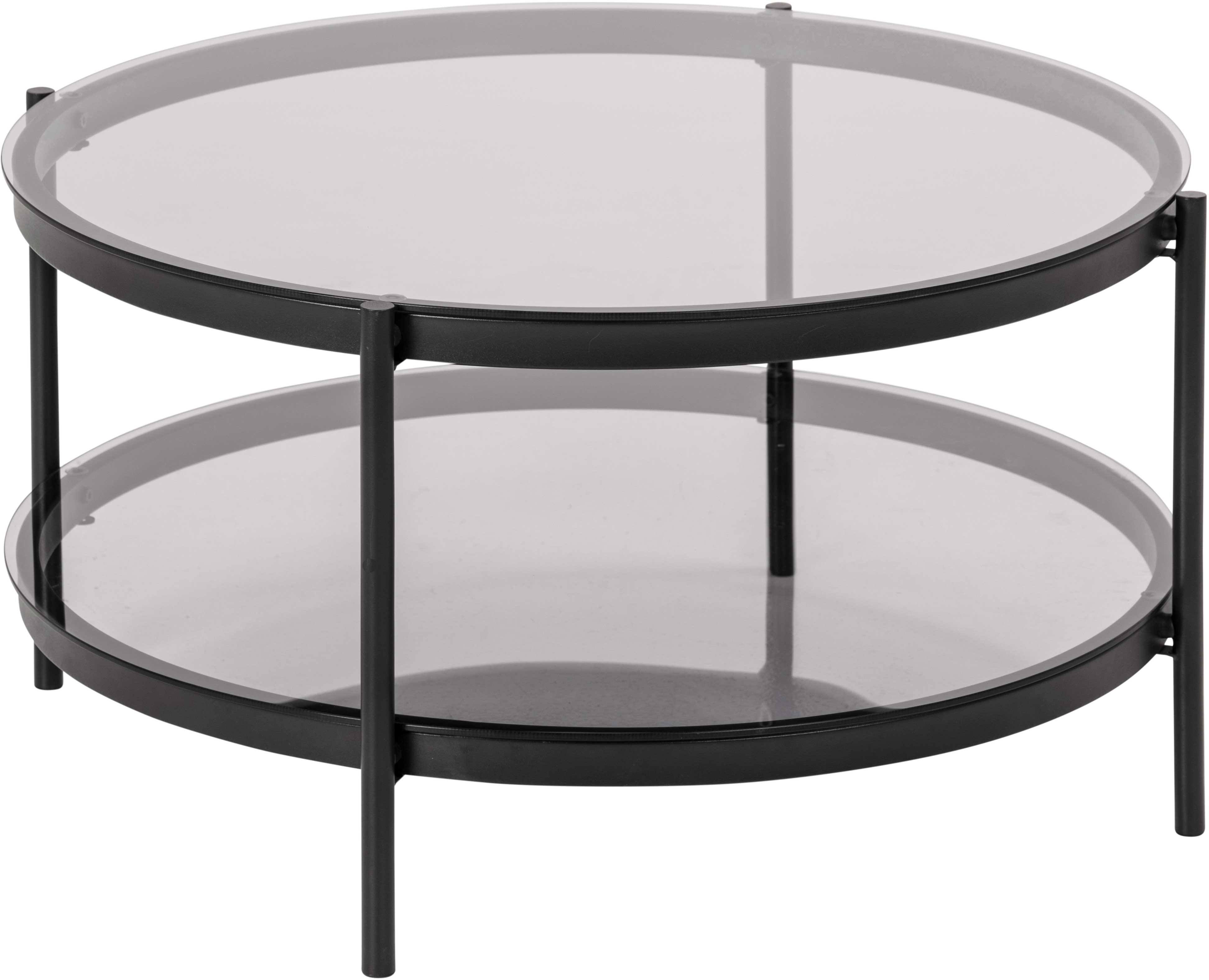 Table basse Paul avec plateau en verre ø75 - noir - Image 8