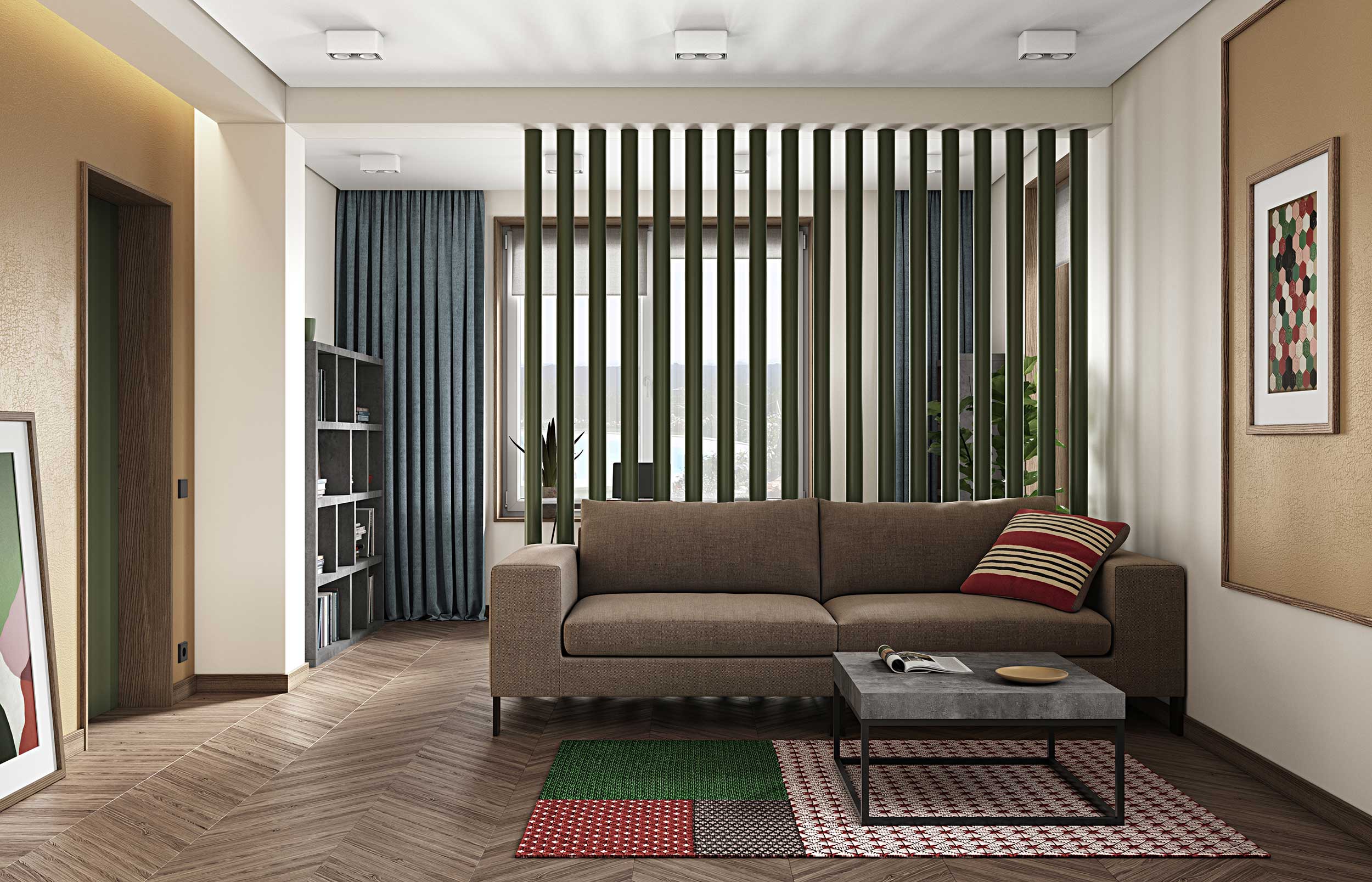 Table basse Petra 75x75 industriel - béton - Image 8